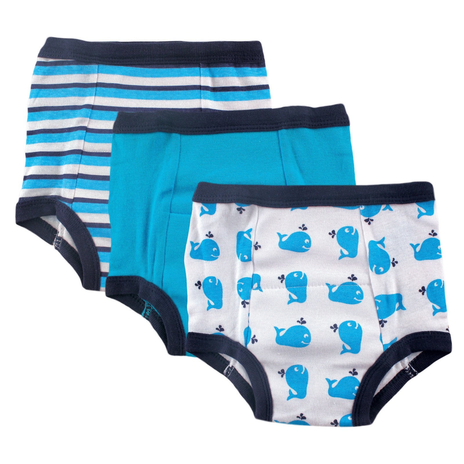 Luvable Friends unisex baby Cotton Pants Training Underwear, Whale, 4T US