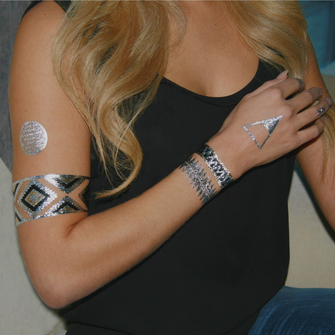 Bohemian Jewelry Tattoos Rihanna - A Luxury Collection of 4 Premuim Jewelry Inspired Temporary Tattoos Sheets