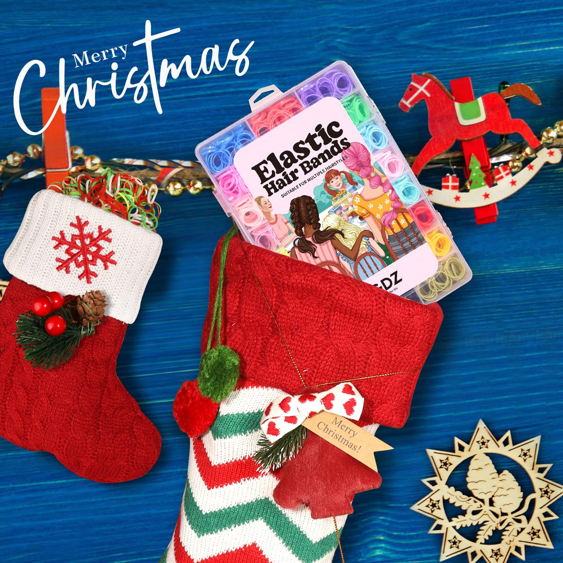 YGDZ Hair Ties, 1500pcs Mini Elastic Hair Bands with Organizer Box, Clear Hair Ties, Hair Accessories Set for Girls, Women, Neutral Colors