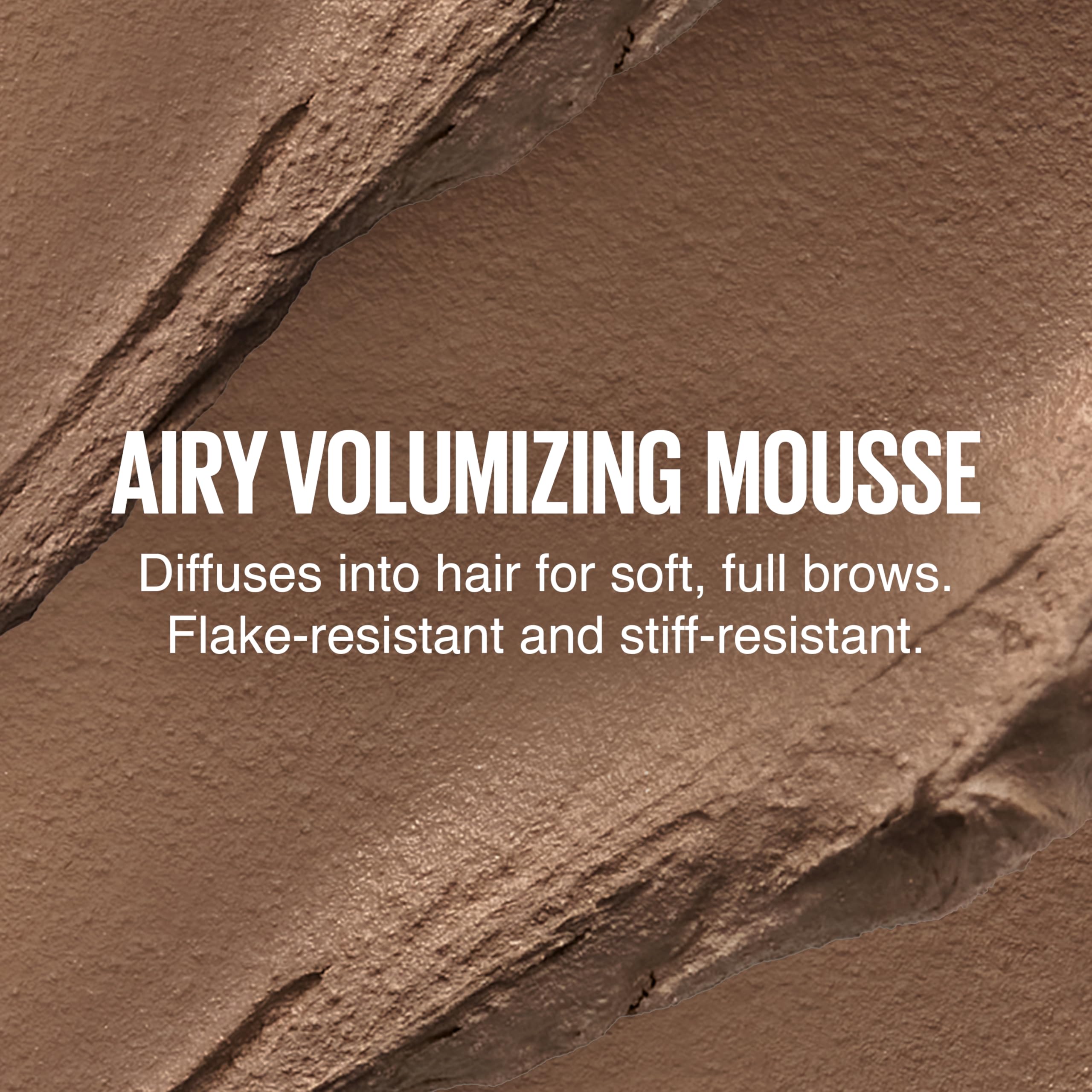 Maybelline Superfluff Volumizing Brow Mousse, All Day Tinted Brow Gel For Soft Full Brows, Medium Brown, 1 Count