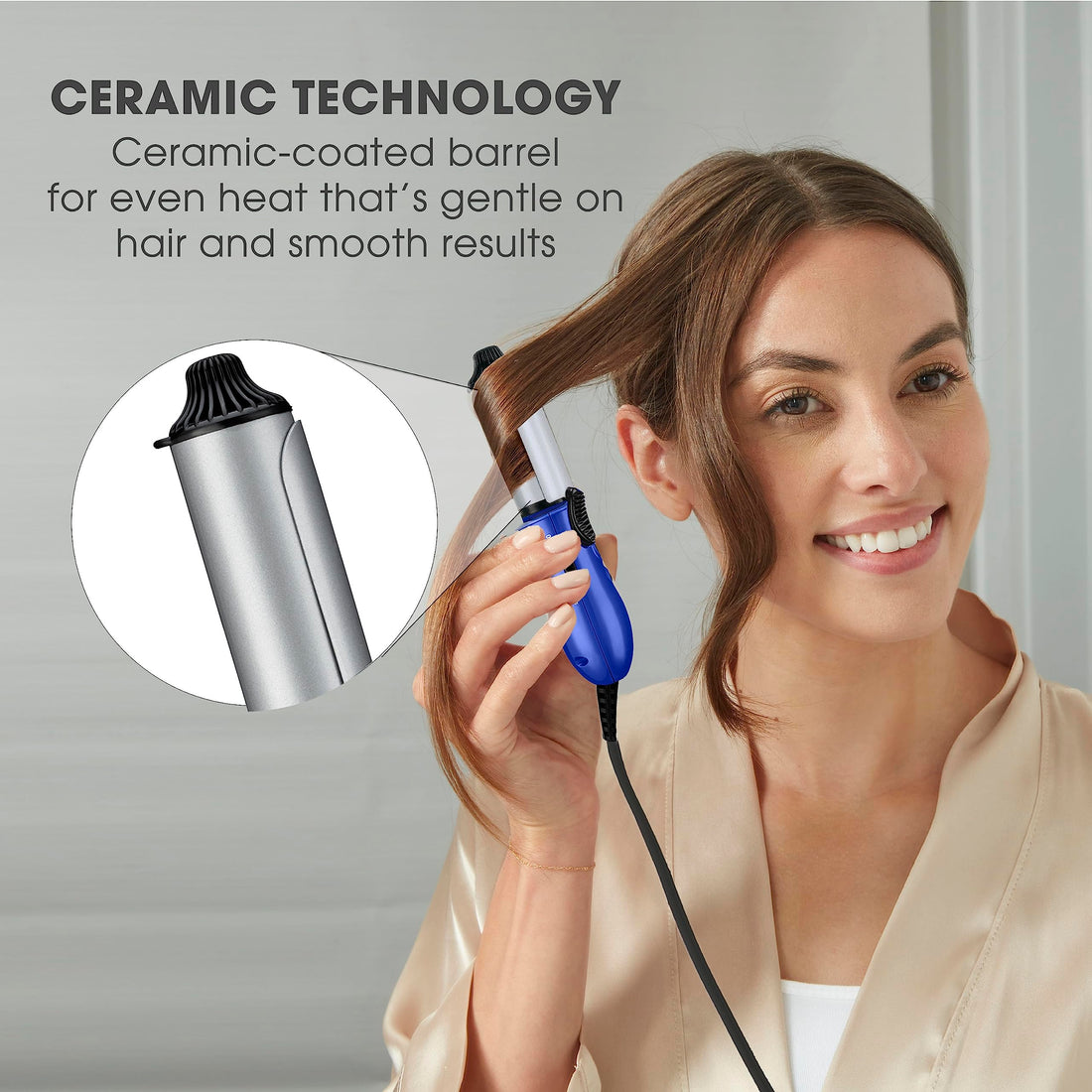 Conair Travel Smart 1 Ceramic Mini Curling Iron, Multi