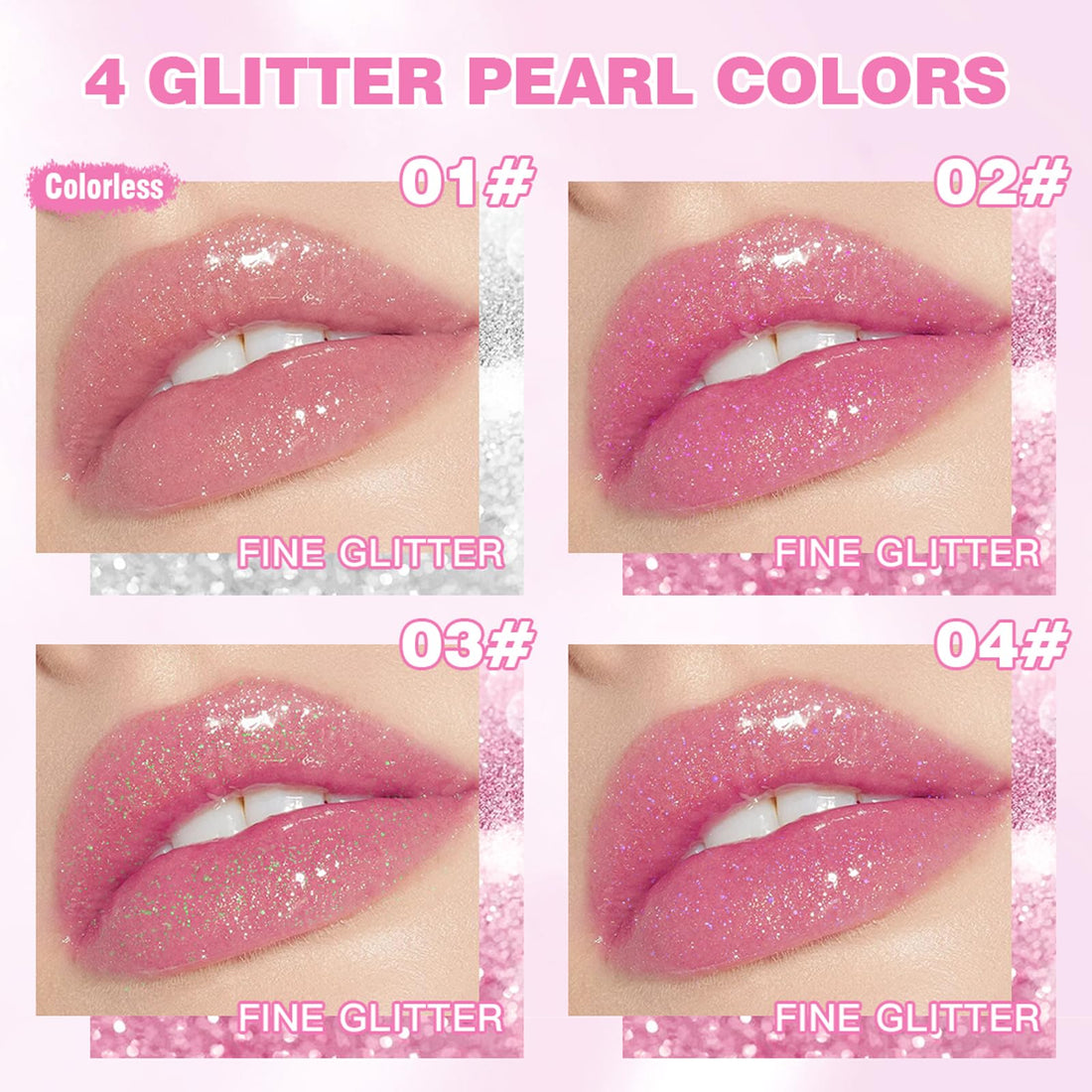 DLZZRS Glimmer Balm, pH Lip Balm, Magic Color Changing pH Lipstick, Moisturizing Tinted Lip Balm, Lip Glowy Balm, PH Reacting Lip Balm, Hydrates & Plumps, Pink Shimmer Lipstick (01# Colourless)
