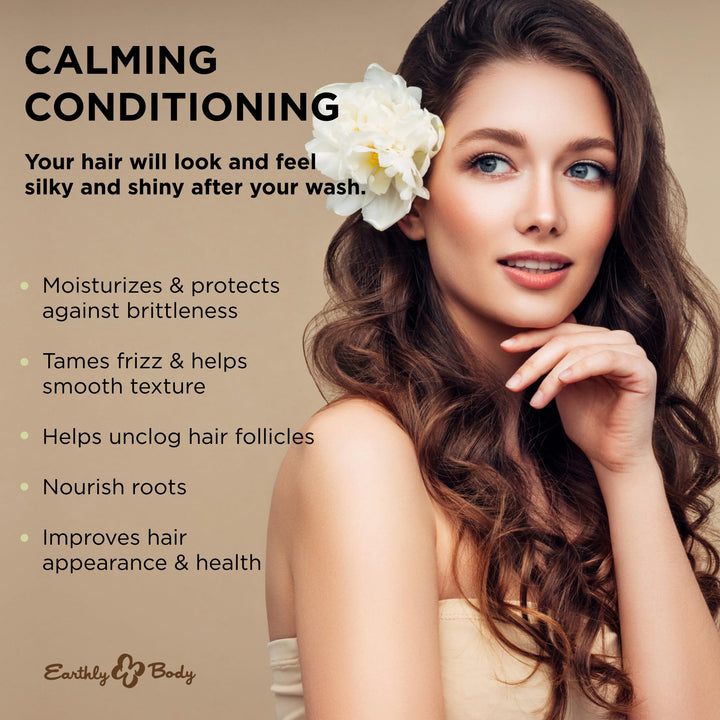 Earthly Body Miracle Oil Tea Tree Conditioner, 16 oz. - Detangles, Tames Frizz & Nourishes Roots - Tea Tree, Hemp Seed, Argan & Eucalyptus Oils - 100% Vegan, Cruelty Free