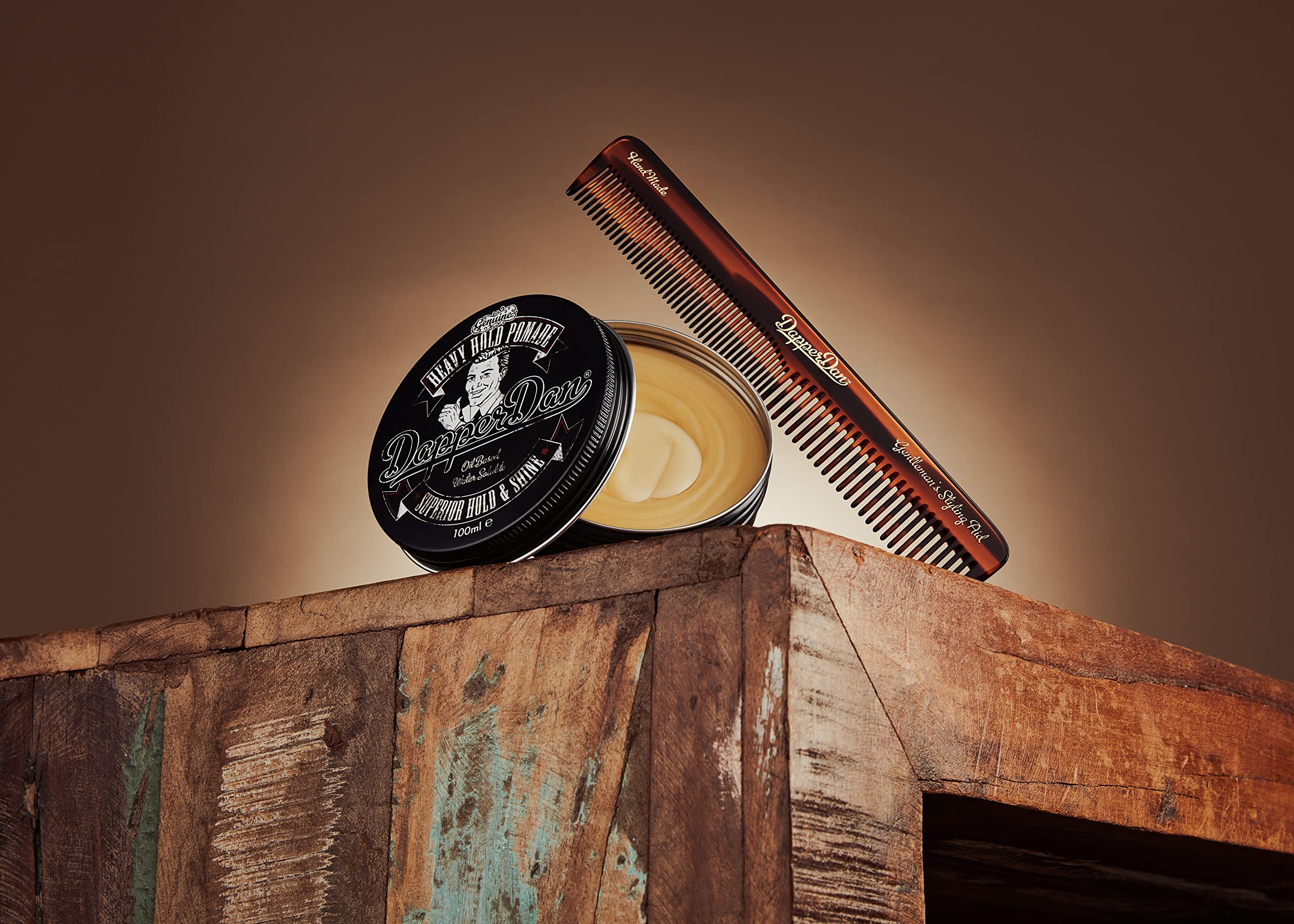 Dapper Dan Handmade Hair Styling Comb,hand polished provides a smooth glide and offers a gentle non-scratch treatment of the hair and scalp 170mm x 30mm