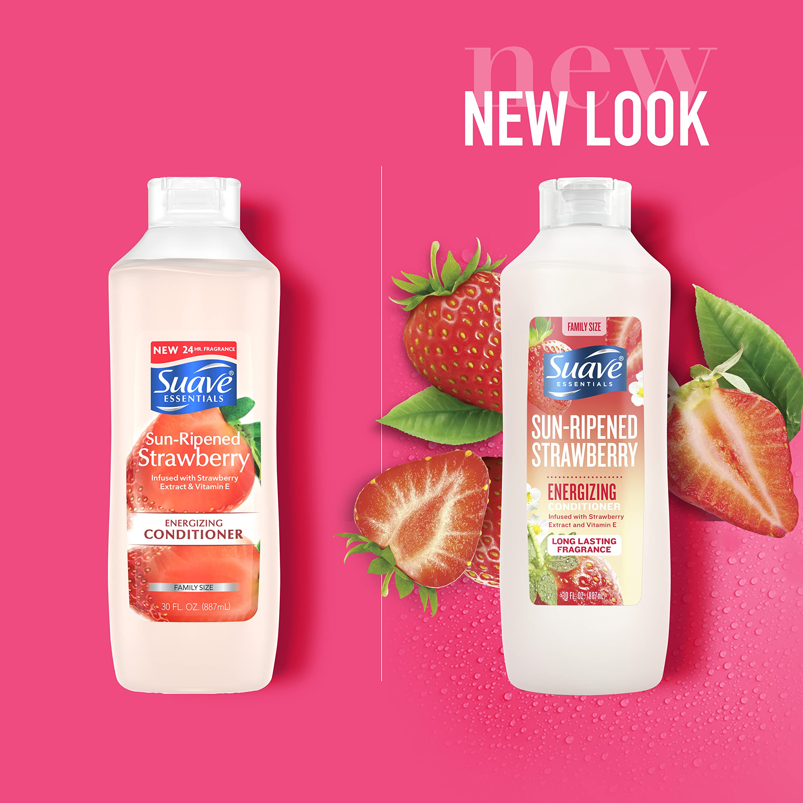 Suave Essentials Conditioner, Strawberry, 30 oz - Pack of 6