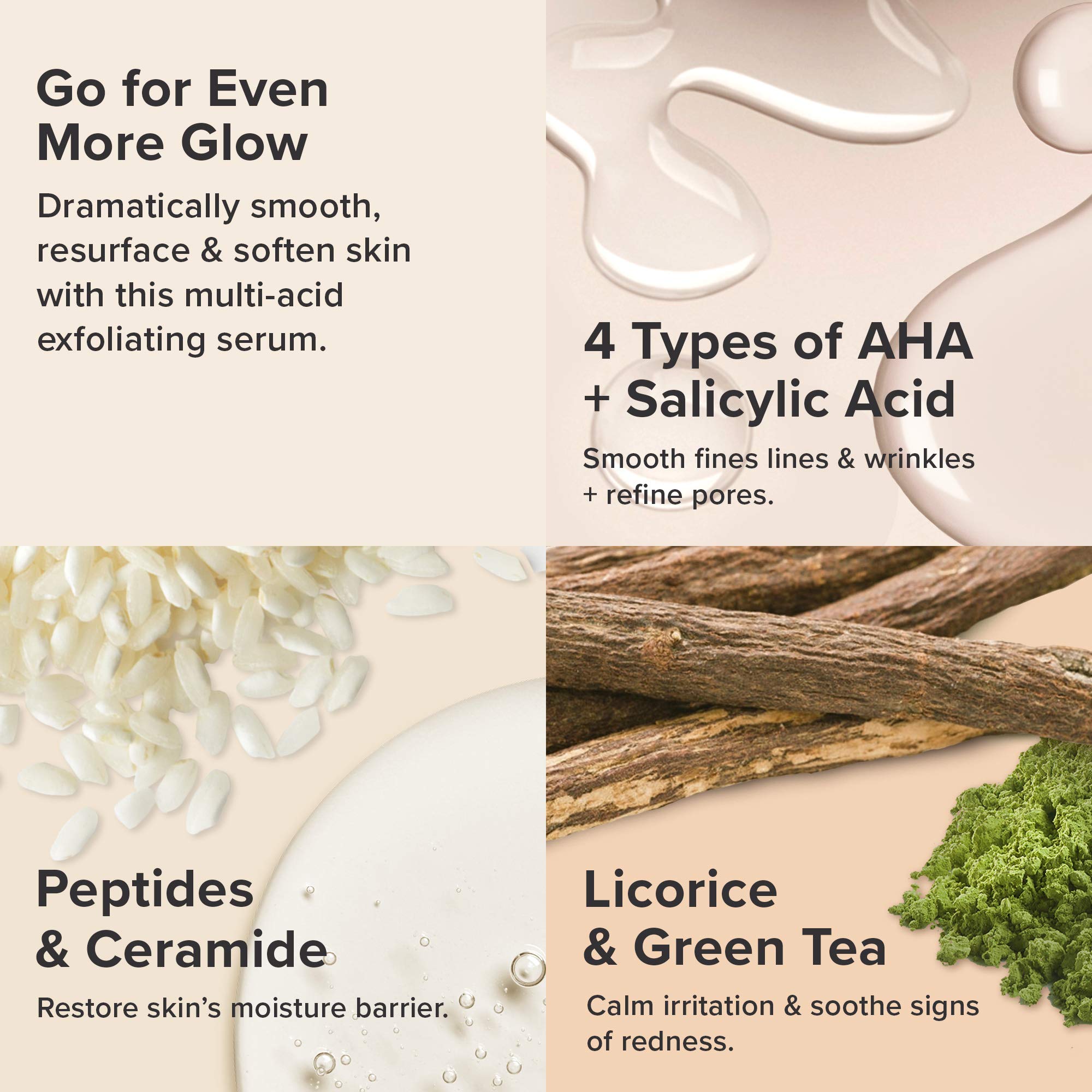 Paula's Choice RESIST Smoothing Treatment 10% AHA Face Exfoliator with Green Tea, Lactic, Glycolic & Malic Acids Liquid Exfoliant for Face, Anti-Aging for Normal to Dry Skin, Fragrance-Free, 1oz