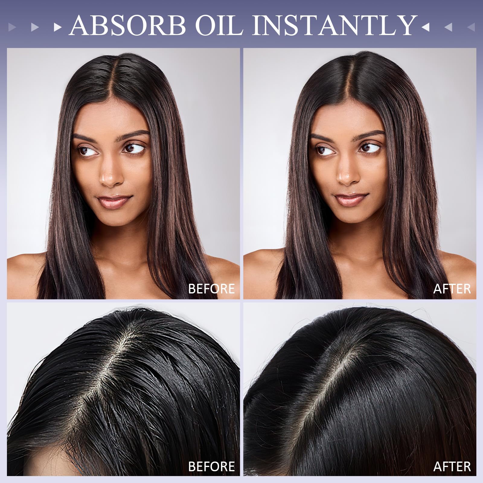 SHVYOG Dry Shampoo Powder for Women & Men, Travel Size Dry Shampoo, No White Cast, Non Toxic, Organic, Paraben & Benzene Free, Non Aerosol - 8.5g