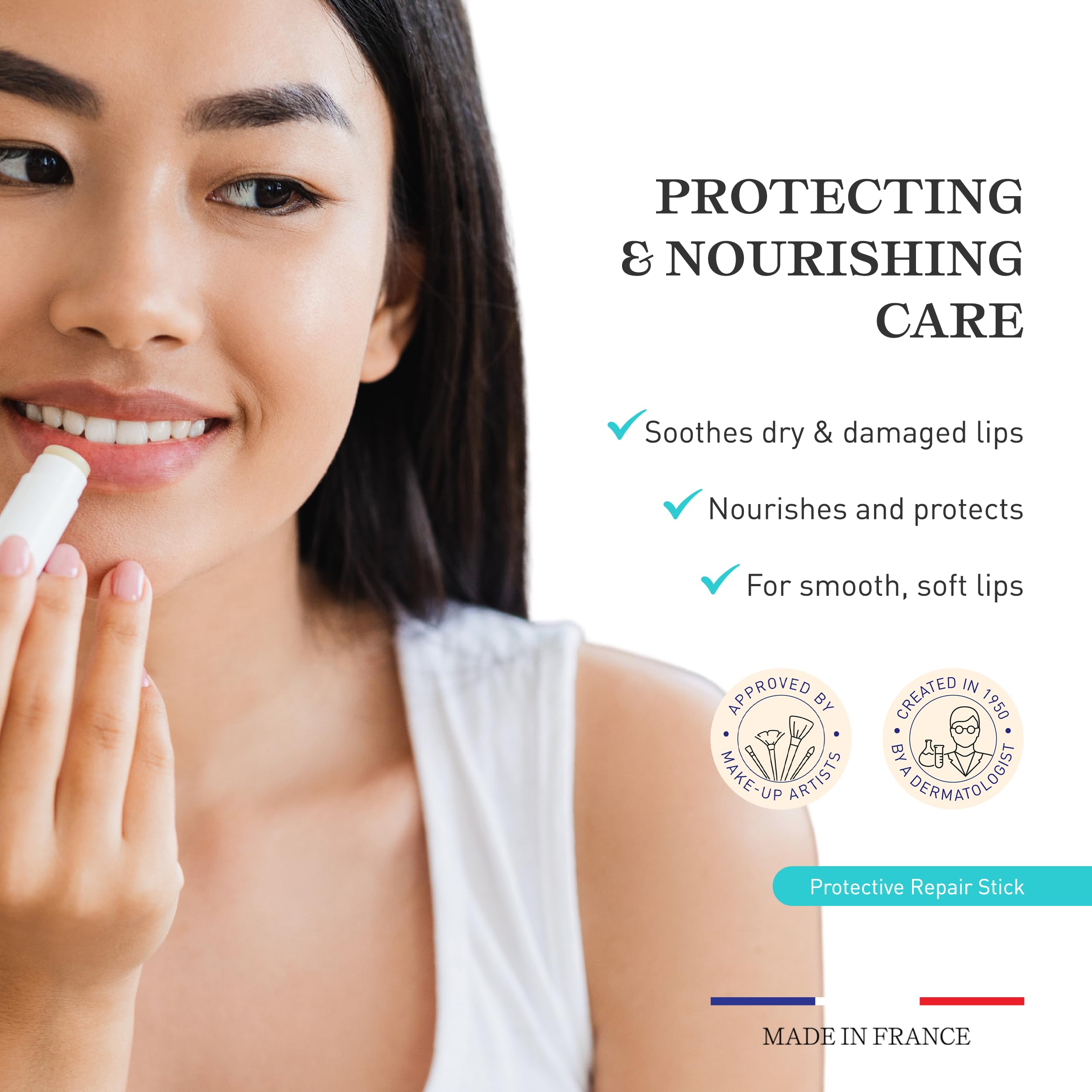 Embryolisse Protective Repair Lip Balm. Shea Butter Care for Hydration and Protection of Chapped and Dry Lips, 0.16 oz.