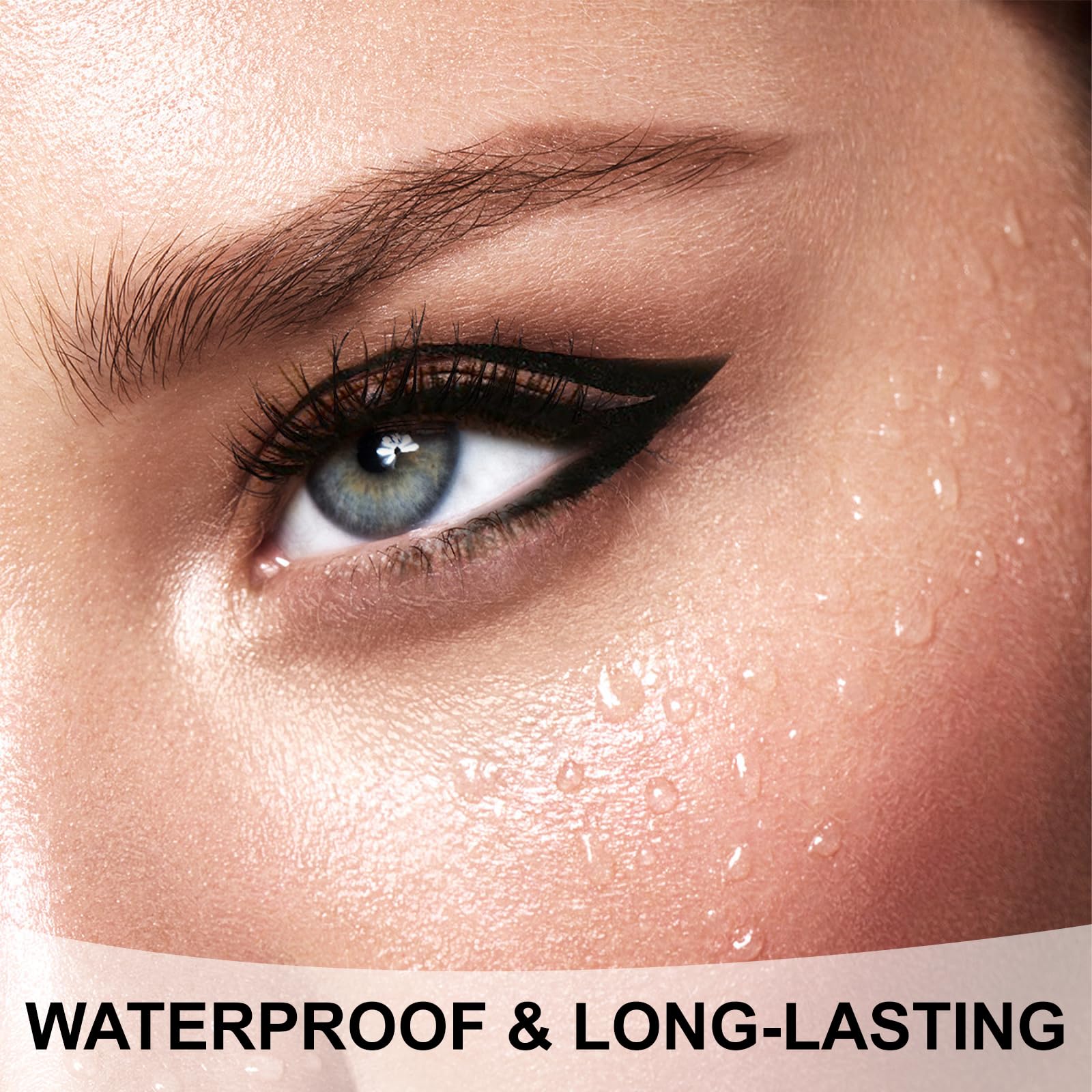 Erinde Waterproof Gel Eyeliner Pencil, Long-Lasting Sharpenable Eye Liner Pen, Waterline Gel Eyeliner Pencil, Ultra-Smooth Creamy Application, Smudge-Proof, Matte Finish, White