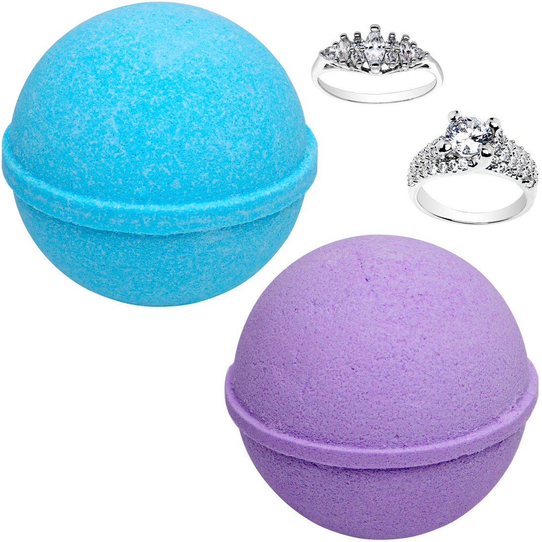 Jackpot Candles Surprise Me: Bath Bombs with Ring Surprise Inside Each (Ocean Breeze , Lavender , Set of 2)