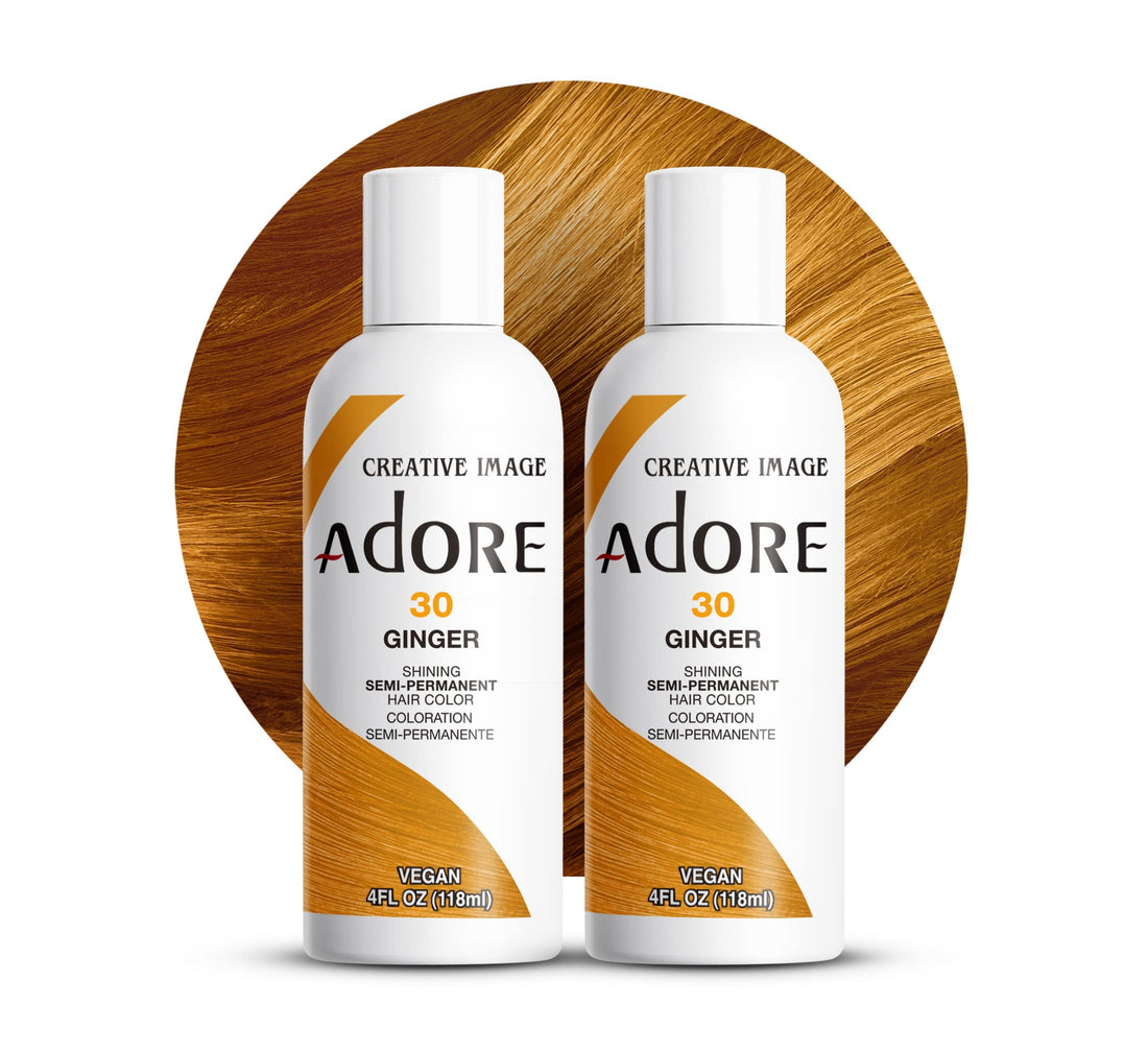 Adore Semi-Permanent Haircolor #030 Ginger 4 Ounce (118ml) (2 Pack)