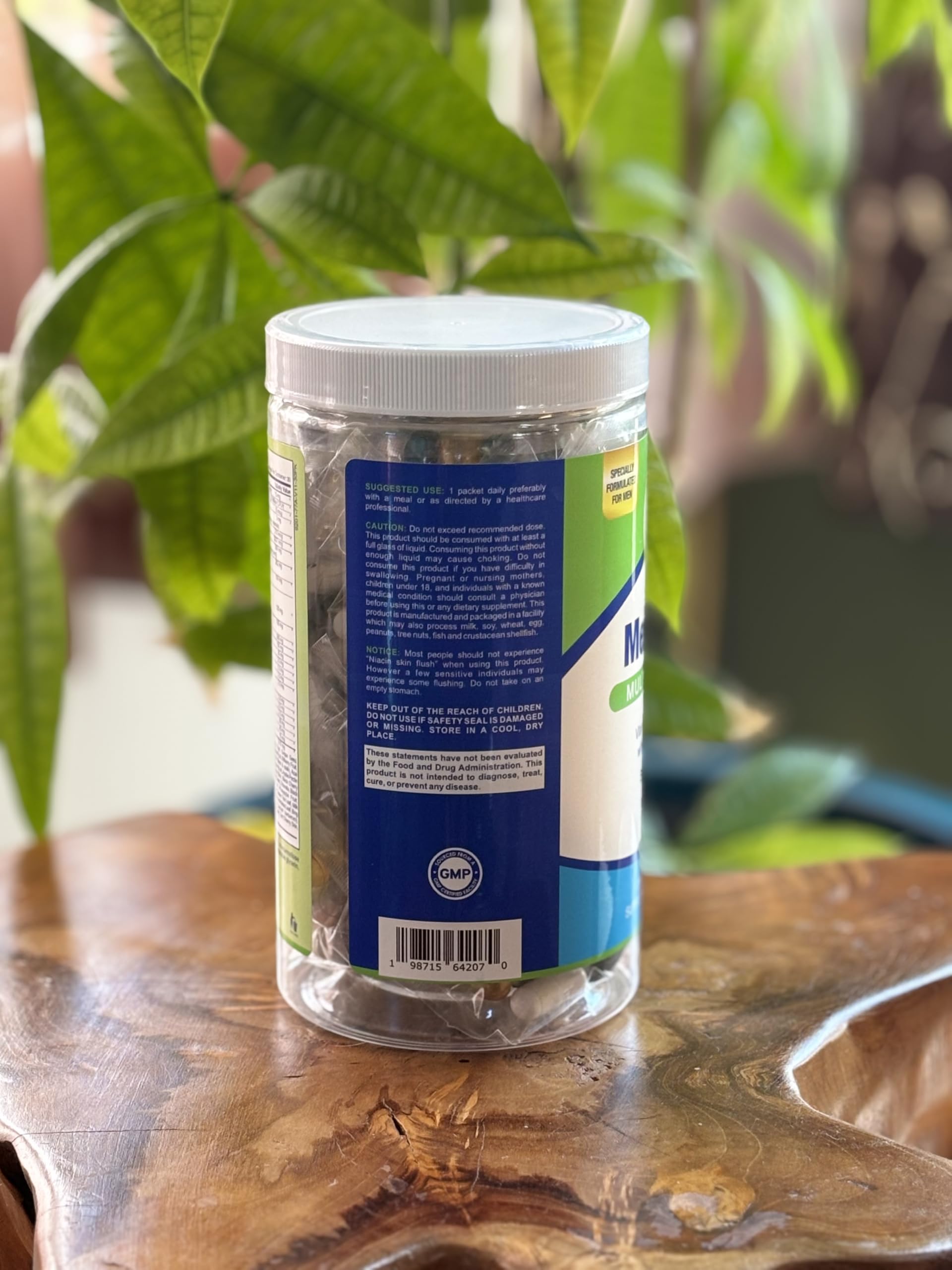 Nature's Aid Holistic Wellness Men's 7 Daily Multivitamins for Energy, Focus & Performance. Vitamin & Mineral Complex with a Food-Based Blend & Herbal Extracts.