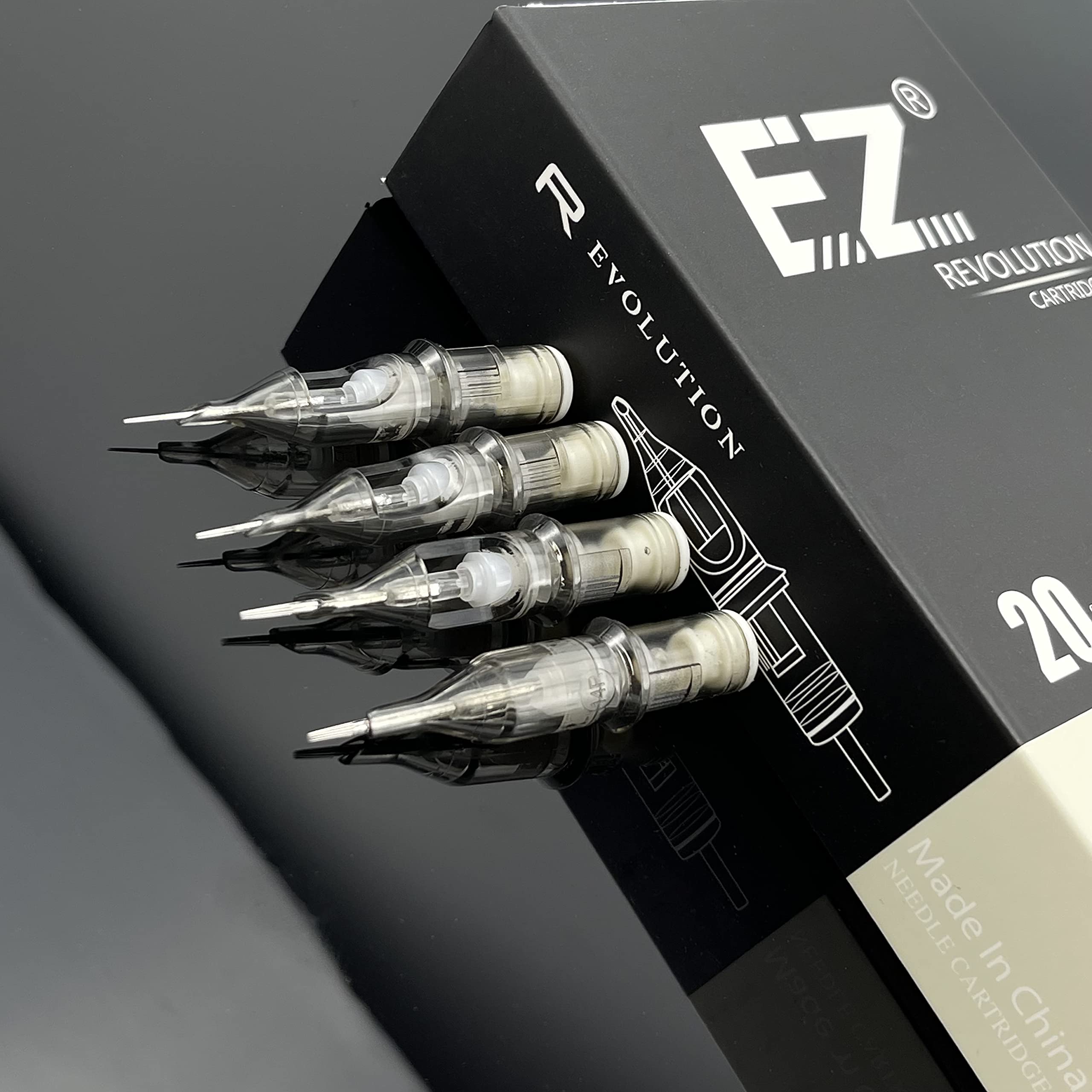 EZTAT2 New EZ Revolution Tattoo Needle Cartridges 12 Regular 11 Round Liner Long Taper (NEW-C1211RL) by EZTAT2