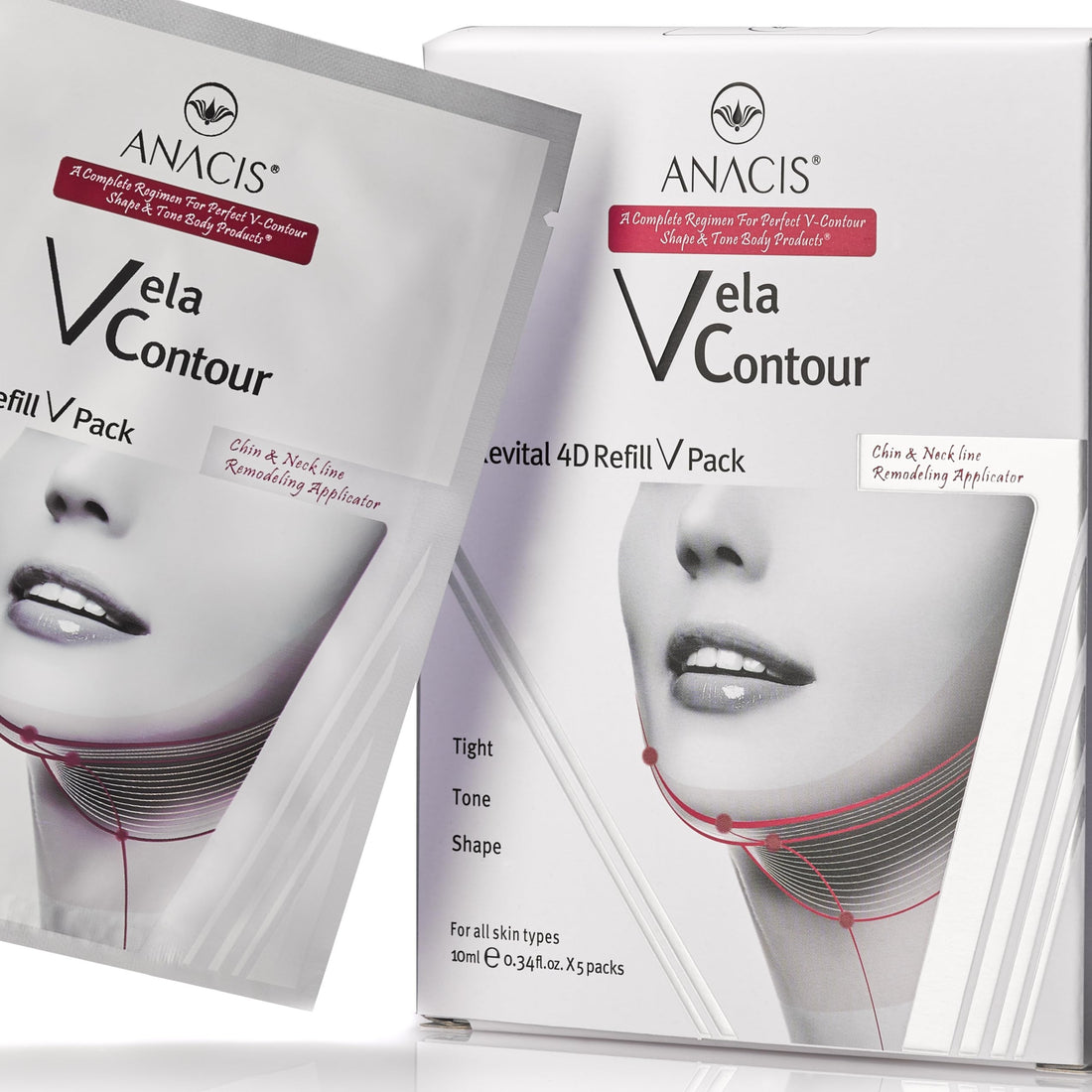 Mira Pack Hydrogel 2-step Masking System for Face Neck Hydrating Skin Brighteners, Anti aging