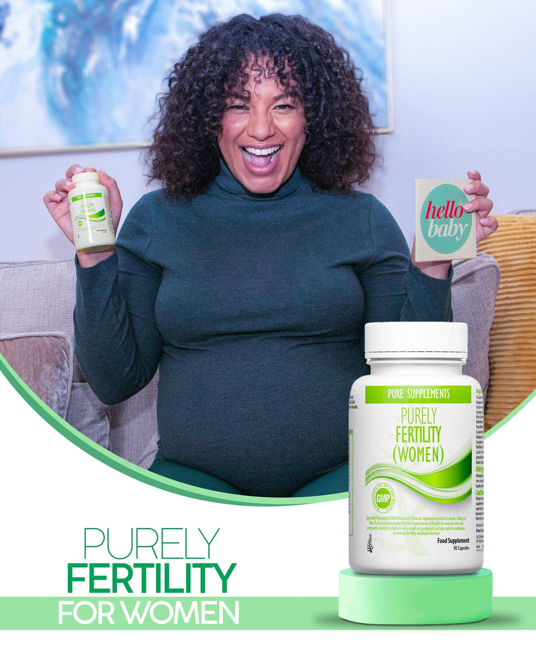 Fertility Supplements for Women | Complete Fertility Support Supplement | 400µg Folic Acid, Iron, Selenium, Zinc, Vitamins A, D3, E, C, etc