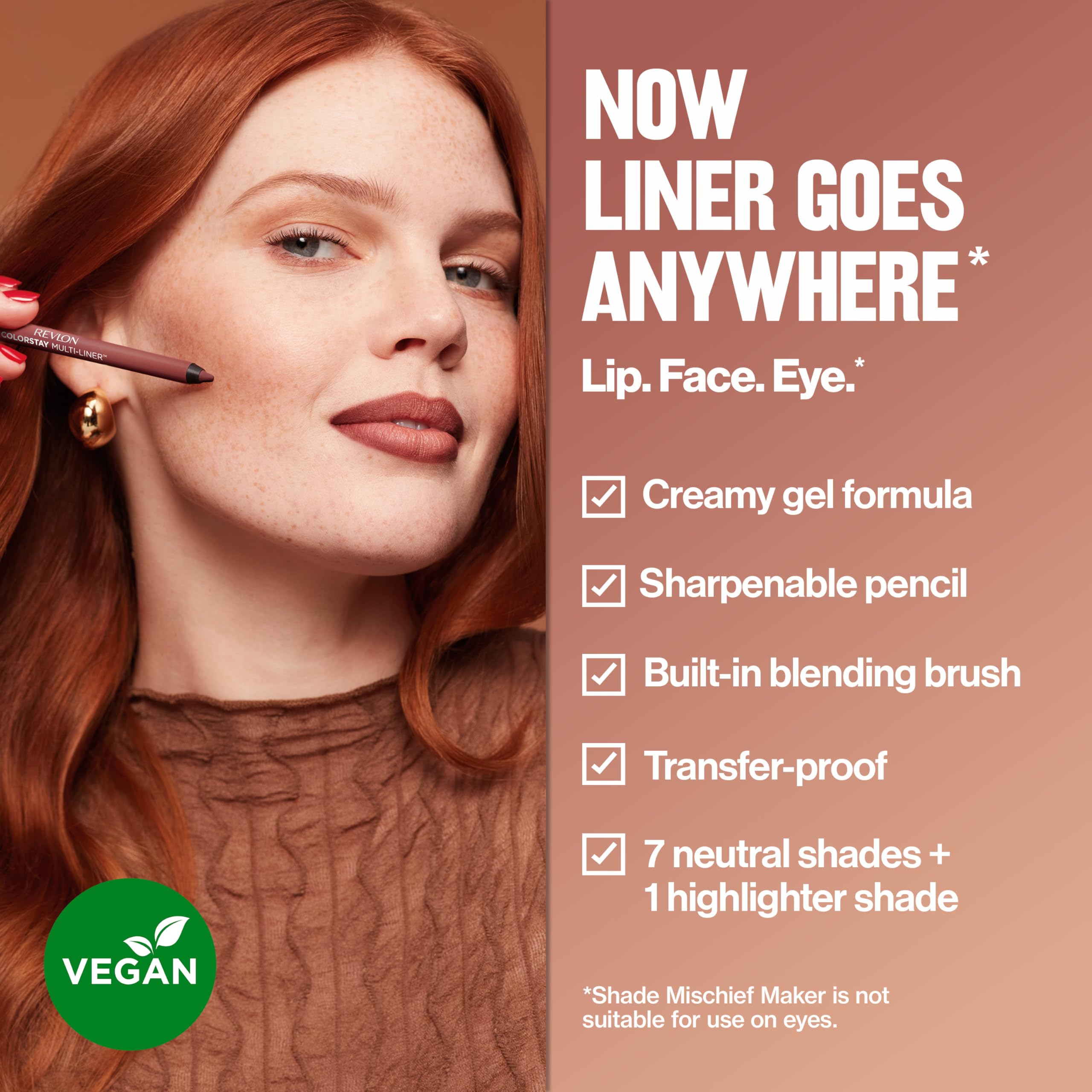 Revlon ColorStay Multi-Liner, Creamy Formula, Multiuse For Lips, Eyes & Face, Precision Brush for Easy Blending, 008 Catalyst