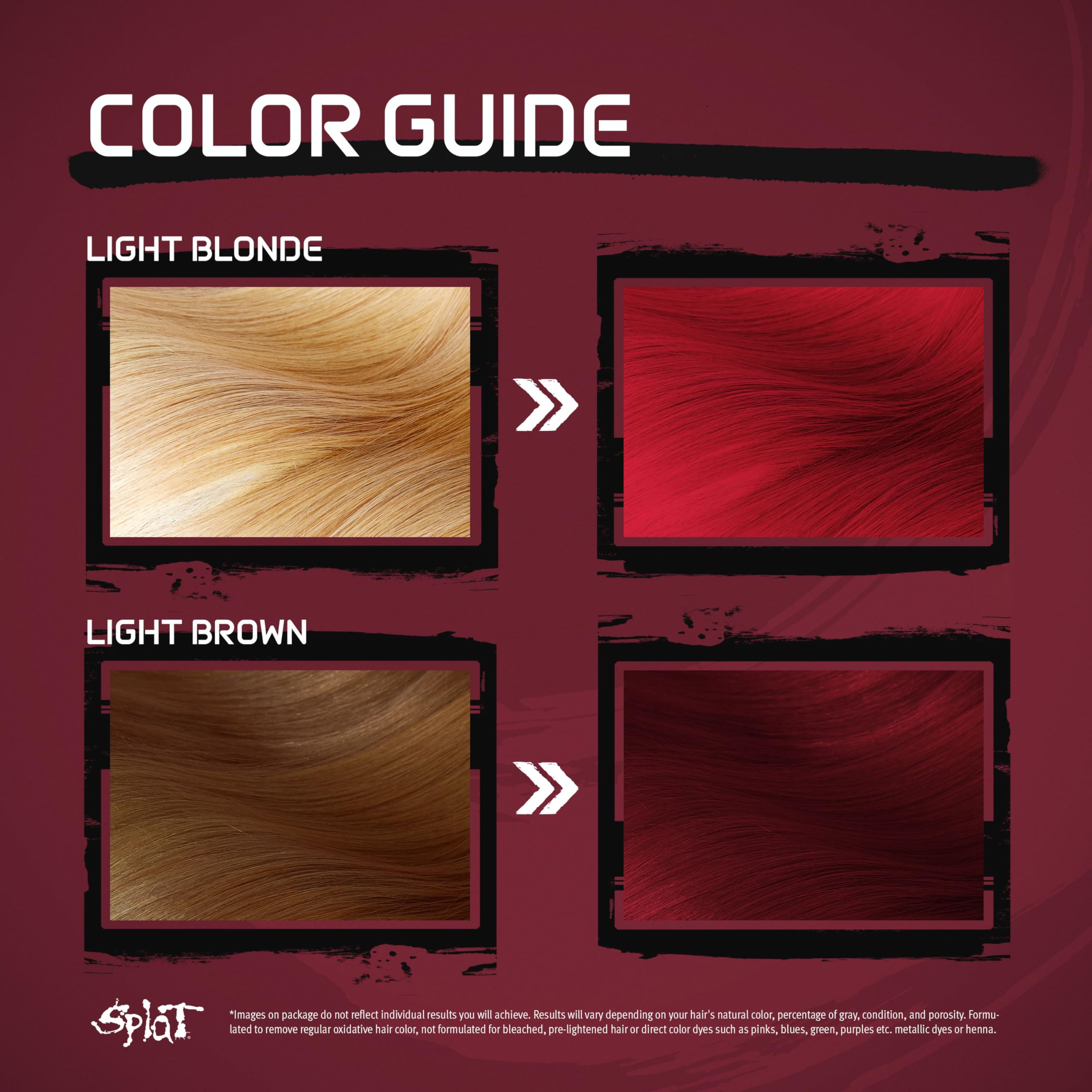 Splat Vegan and Cruelty-Free Semi-Permanent Hair Color Dye (6 Fl Oz, MIDNIGHT RUBY)