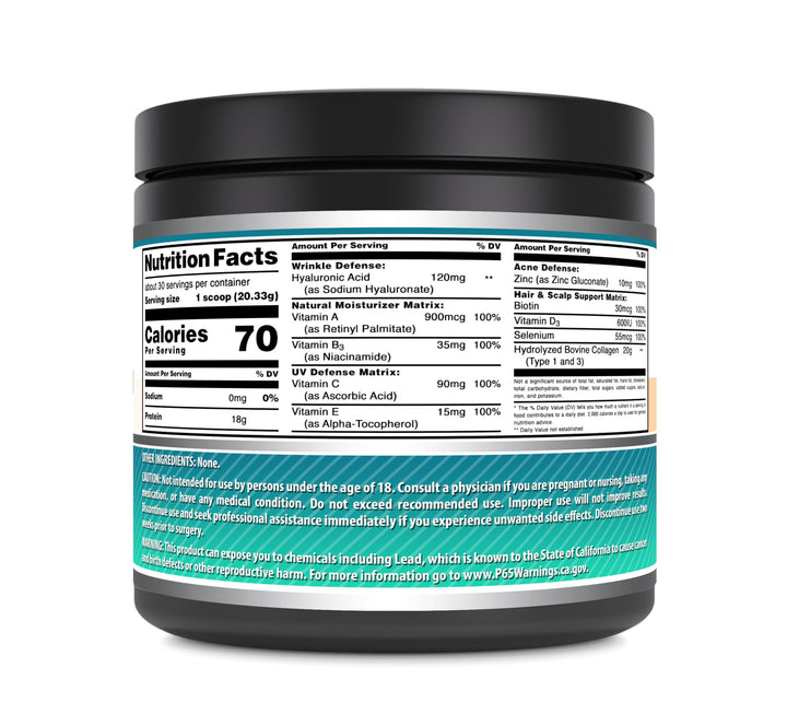 Amazing Formulas Hydrolyzed Collagen with Hyaluronic Acid & Multivitamins Supplement | 30 Servings Powder | 605 Grams | Unflavored