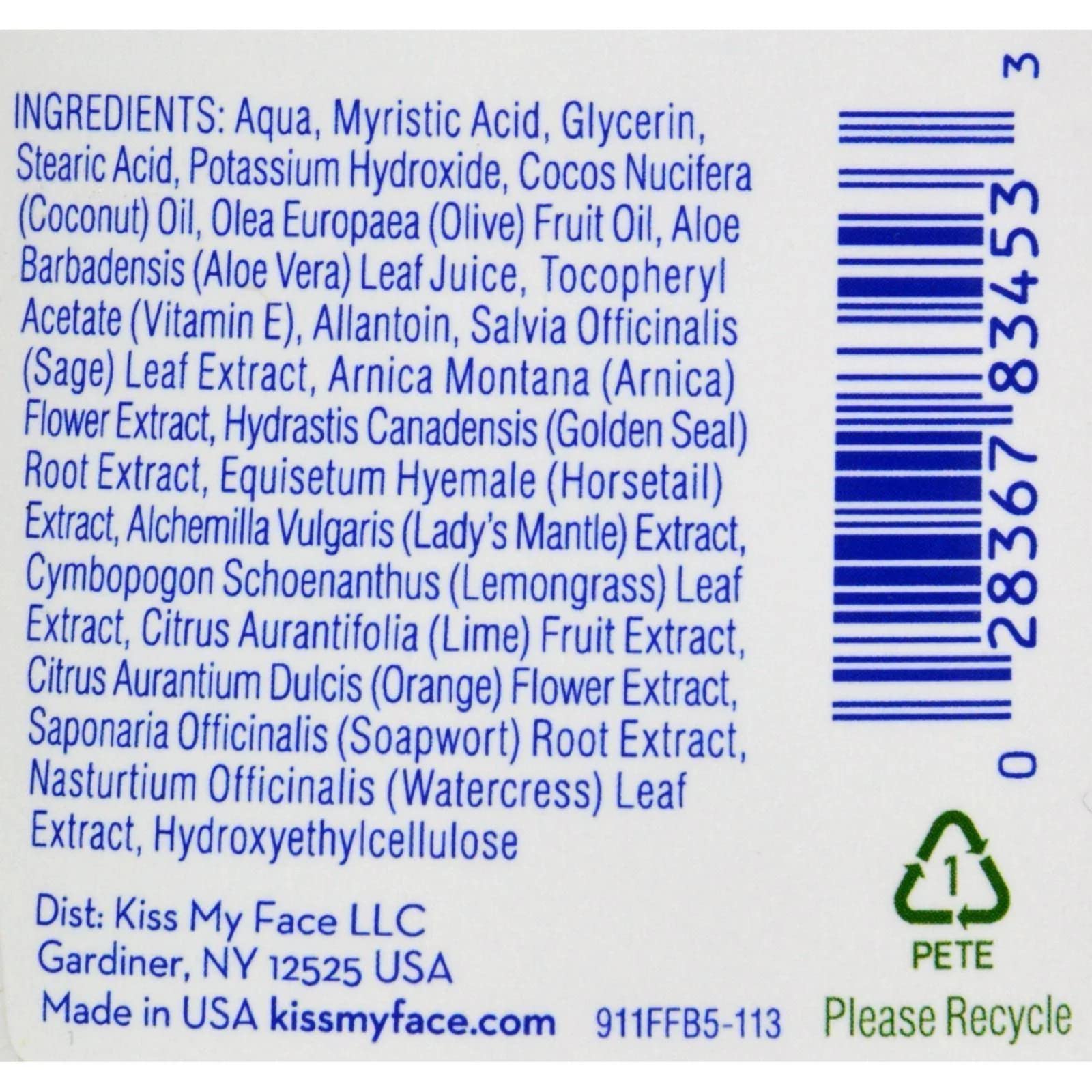 Kiss My Face Moisture Shave, Fragrance Free, 11 oz