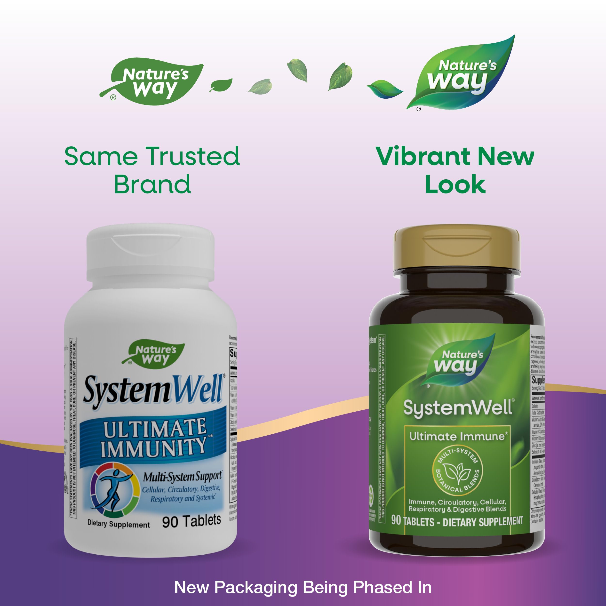 Nature's Way Systemwell Ultimate Immune*, with Vitamins C, A, D, Zinc, Selenium, Multi-System Botanical Blends Including Immune, Respiratory, Digestive, & Circulatory, 90 Tablets (Packaging May Vary)