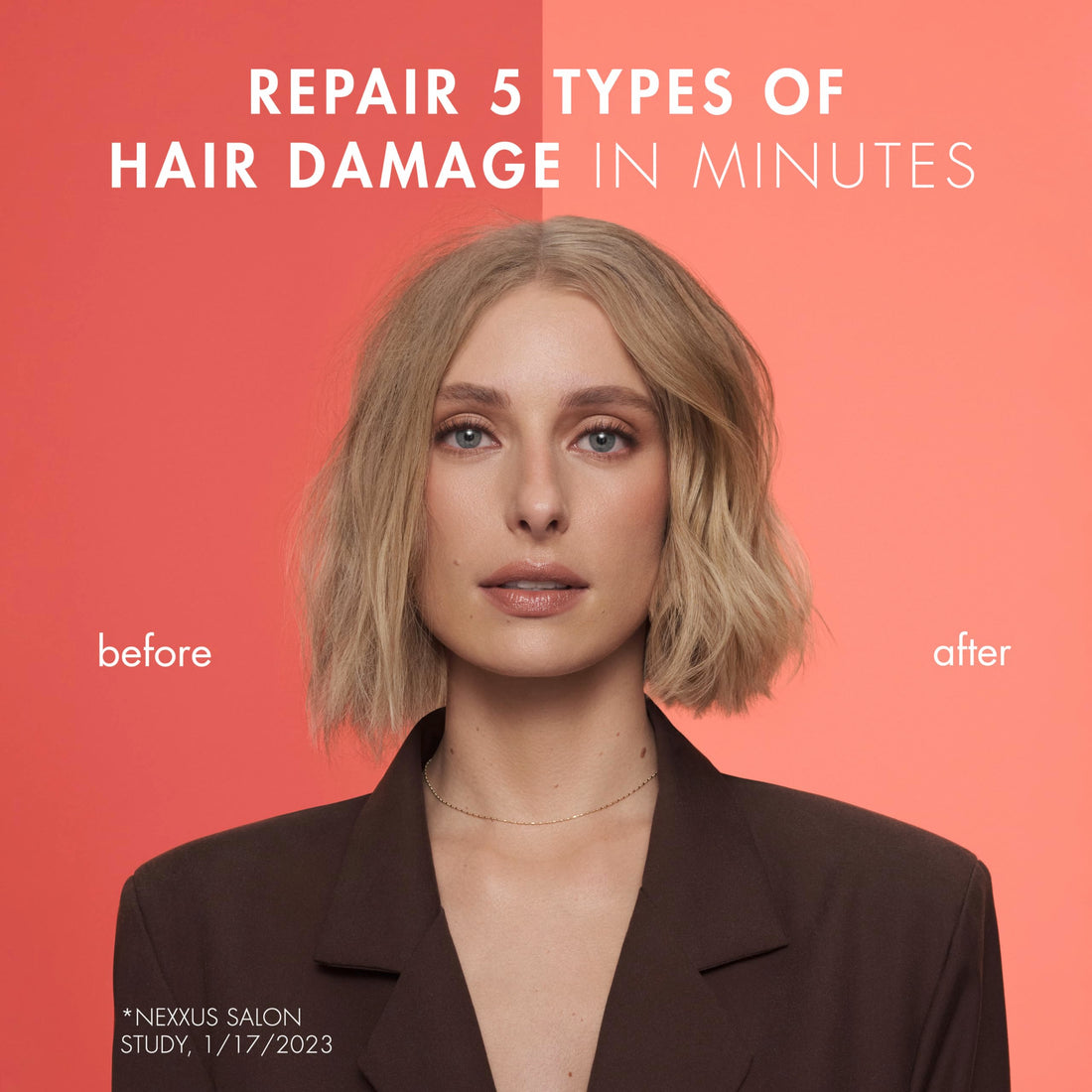 Nexxus Bond Repair Shampoo & Conditioner Bundle Amino Bond 2 Pack for All Types of Damaged Hair, with Keratin Protein and Amino Acids, 13.5 oz,