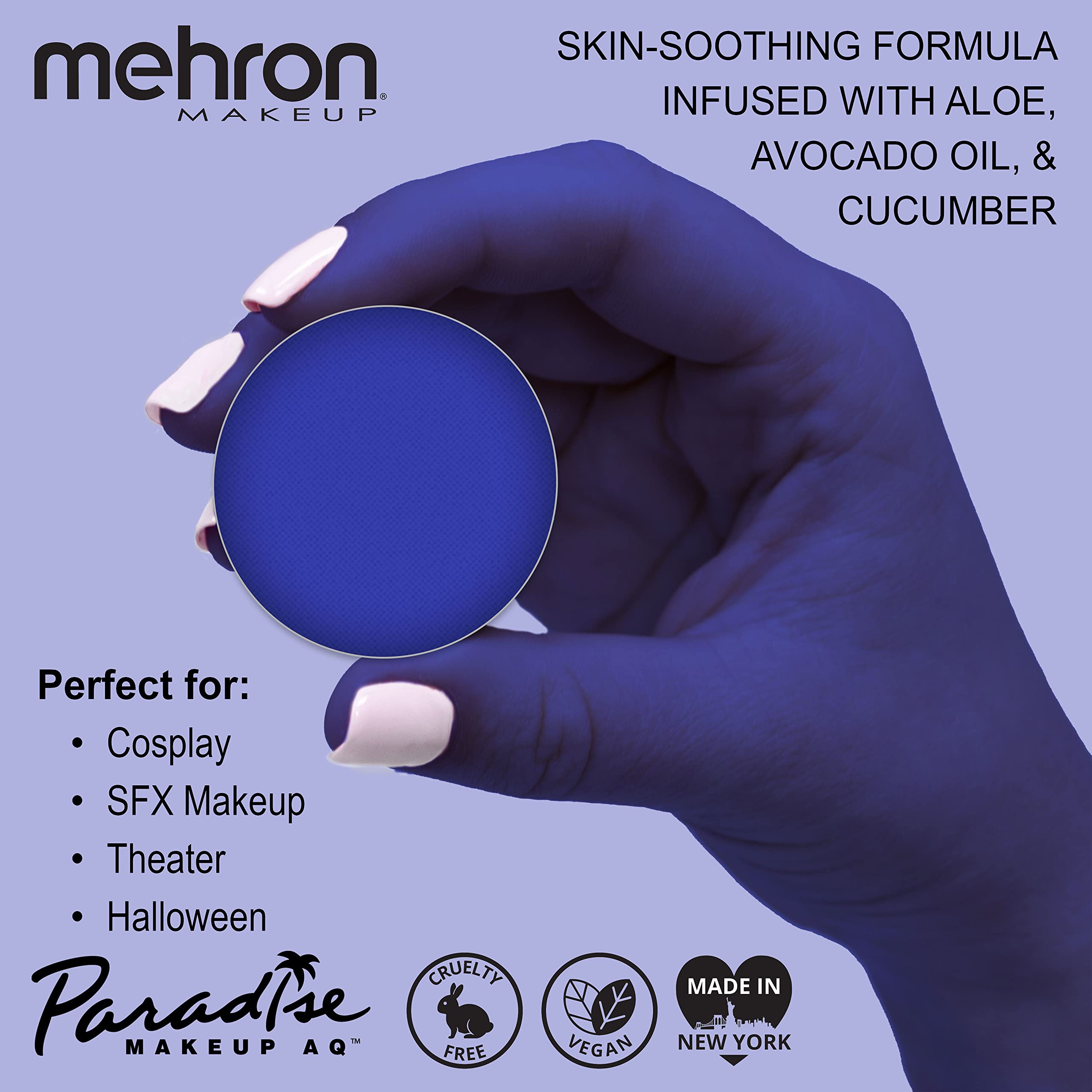 Mehron Makeup Paradise Makeup AQ Refill (.25 oz) (DARK BLUE)