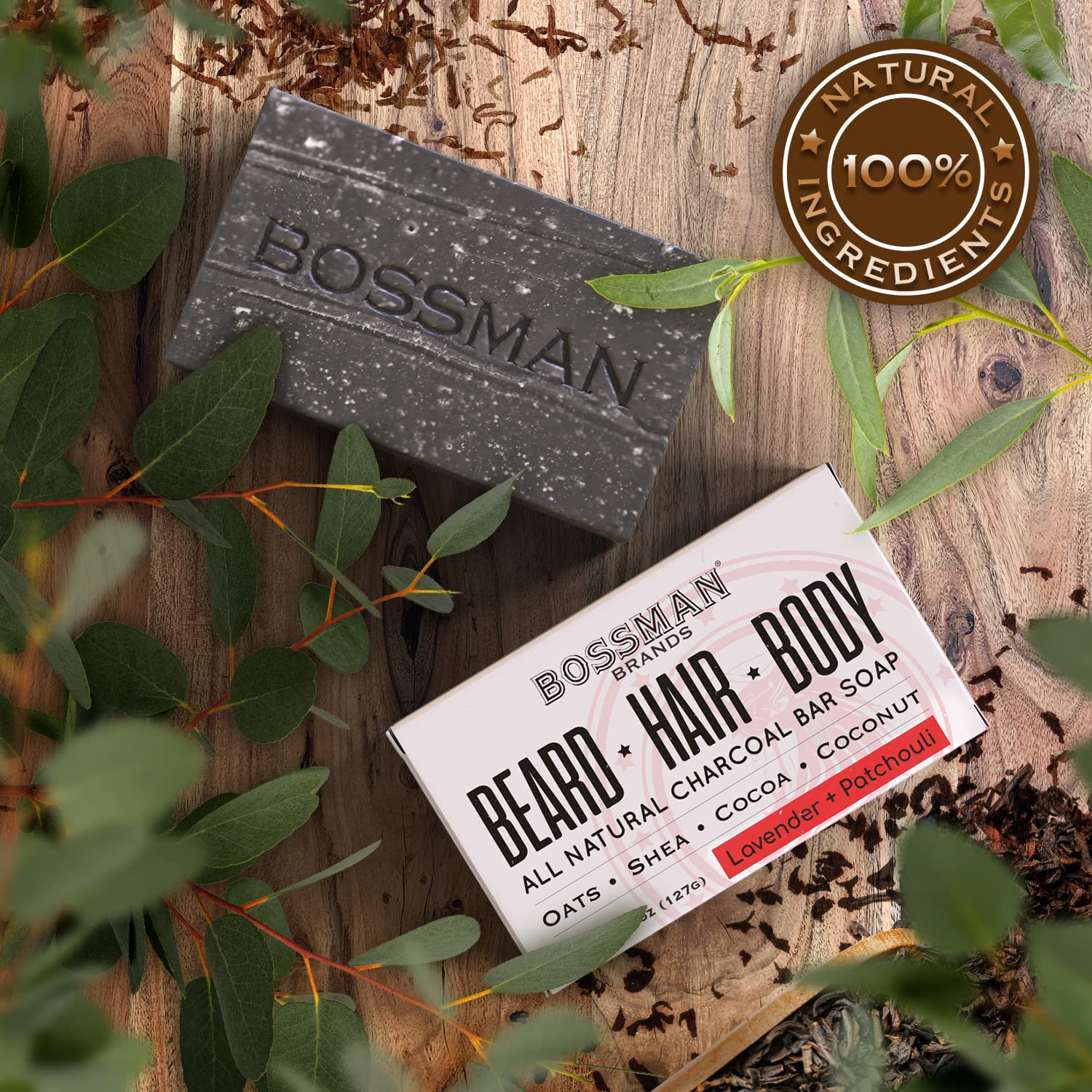 Bossman Brands Shampoo Beard Hair & Body Bar Soap
