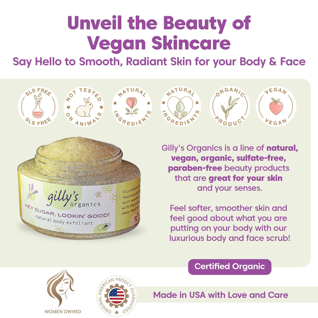 Gilly's Organics Hey Sugar, Lookin' Good! - Body Sugar.