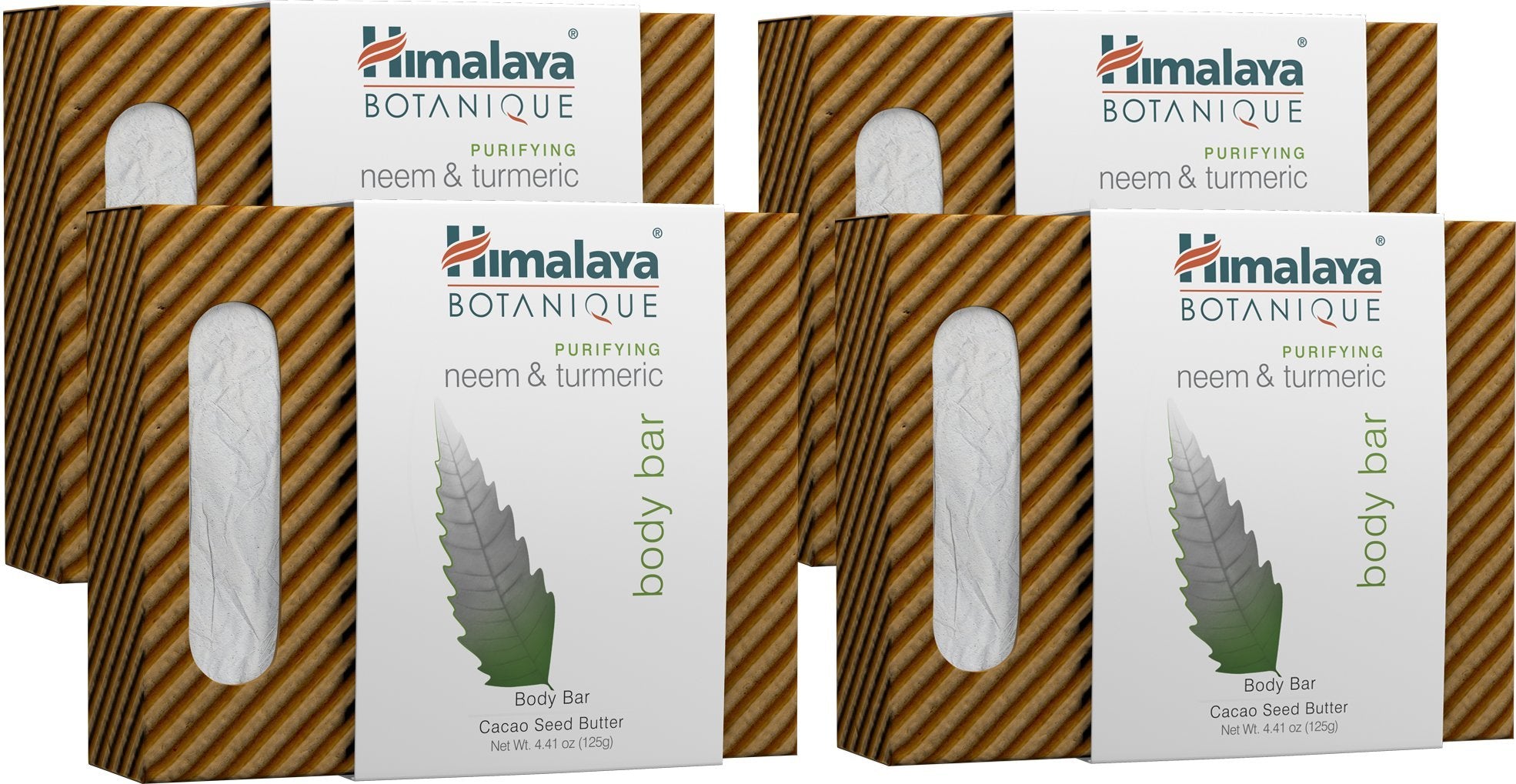 Himalaya, Botanique, Handcrafted Cleansing Bar, Purifying Neem & Turmeric, 4.41 oz (125 g) HIM-20012