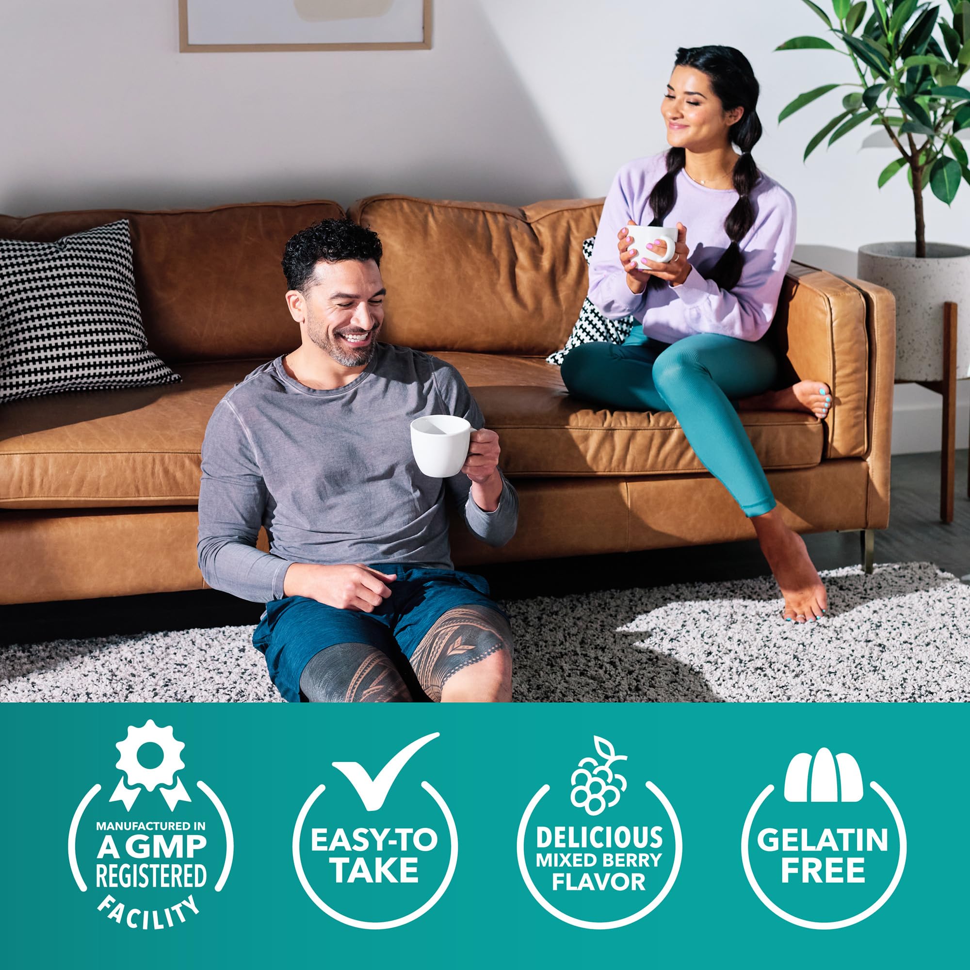 Probiotic Gummies for Digestive Support and Gut Health - 1 Billion CFU Bacillus Coagulans - 60 Count - Shelf Stable, Non-GMO, Gluten-Free, and Vegetarian - 2 Month Supply, Mixed Berry Flavor