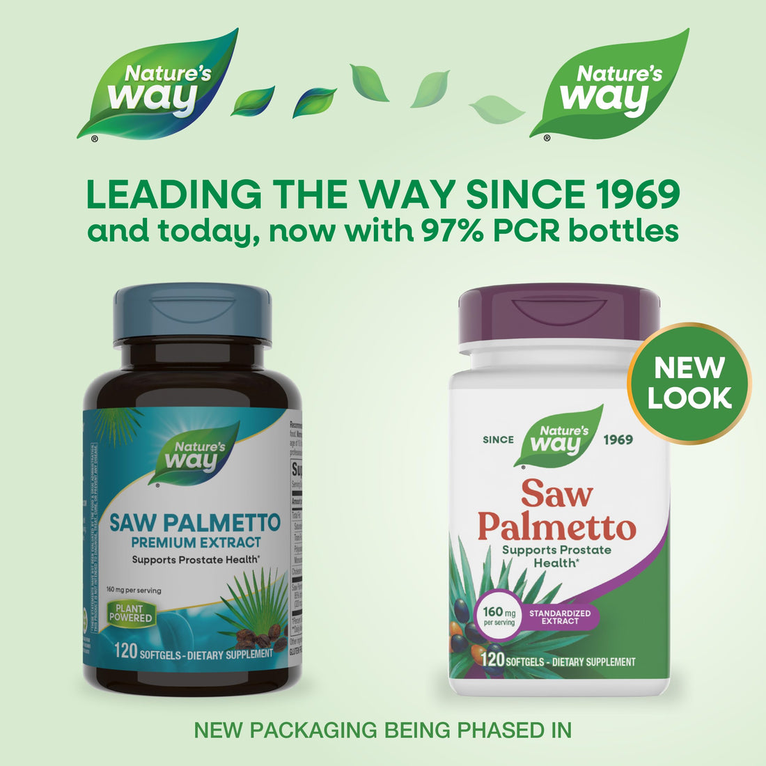 Nature's Way Saw Palmetto Premium Extract, Prostate Health Support for Men*, 160 mg per Serving, 120 Softgels (Packaging May Vary)