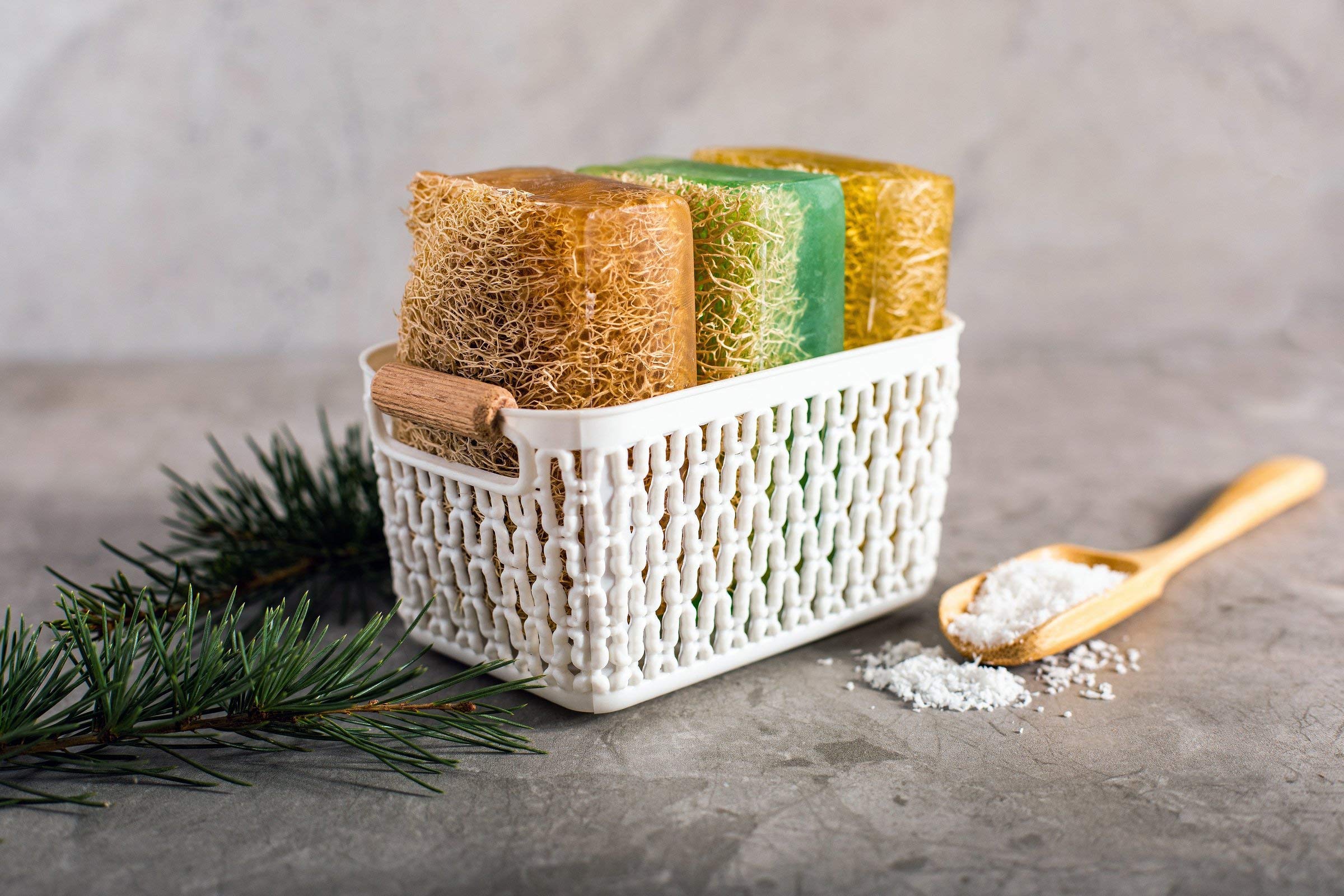 Shea Butter Moisturizer Soap - Natural Exfoliating Loofah Soap Bar - Smells Like Light Nutty Cream - Handmade with Shea Butter, Jojoba Oil, Witch Hazel - Beauty Bar For Softer Skin [4.40 oz - 125 gr]