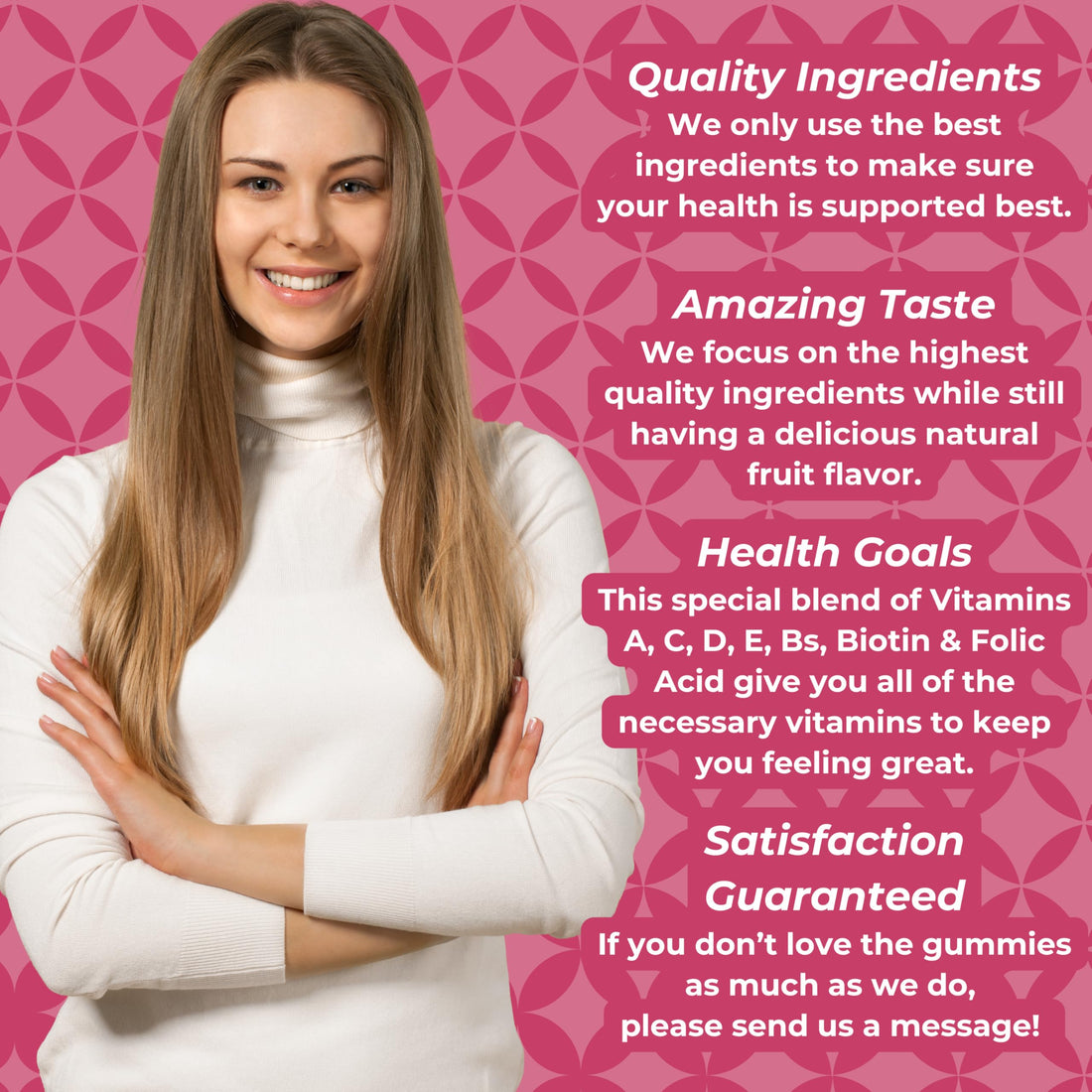 Best Health Women’s Multivitamin Gummies, Multivitamin for Women with Biotin, Folic Acid, Vitamins A,C,D,E,Natural Mixed Berry Flavor (180ct)