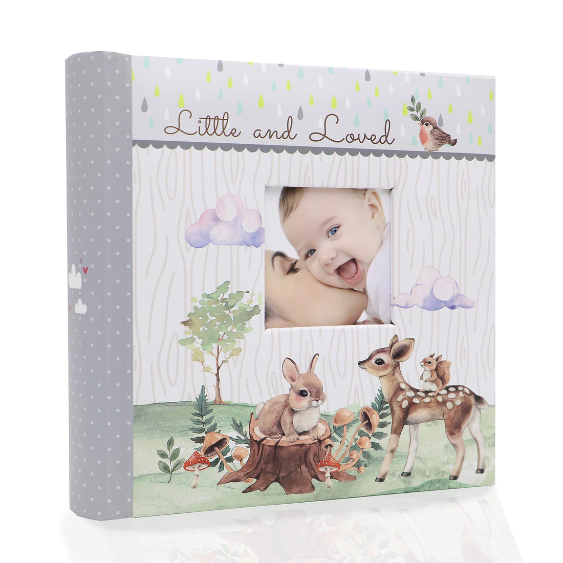 Holoary Baby Photo Album 4” x 6” 160 Photos, Newborn Baby Keepsake Gifts for Baby Boy/Girl and New Parents, Woodland Animals Design