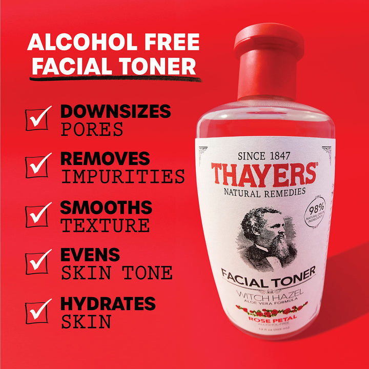 Thayers Natural Remedies Alcohol-Free Rose Petal Toner, 2 Count