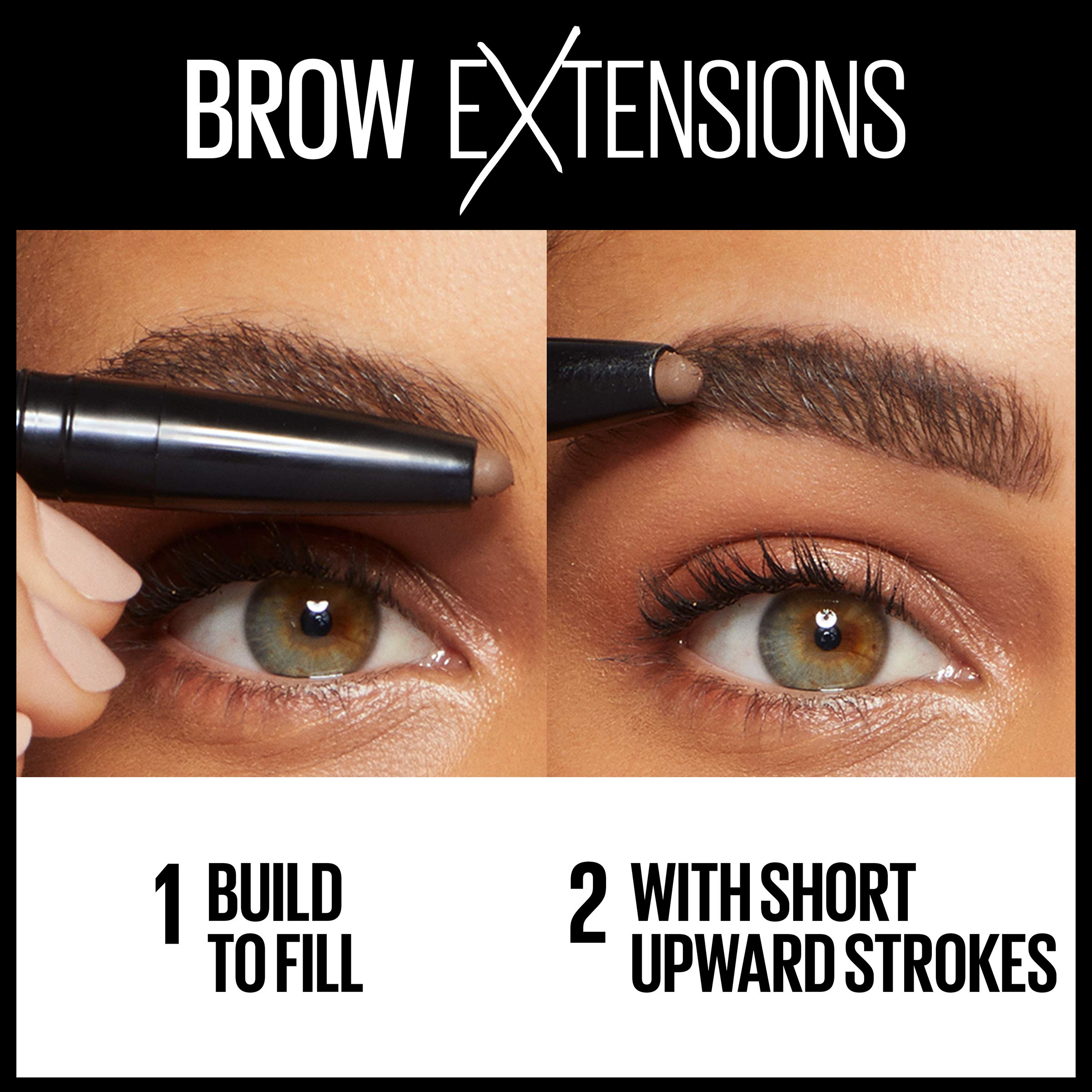 Maybelline Brow Extensions Fiber Pomade Crayon Eyebrow Makeup, Blonde, 1 Count