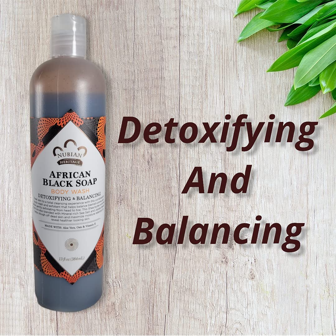 Nubian Heritage: African Black Body Wash, 13 oz (2 pack)