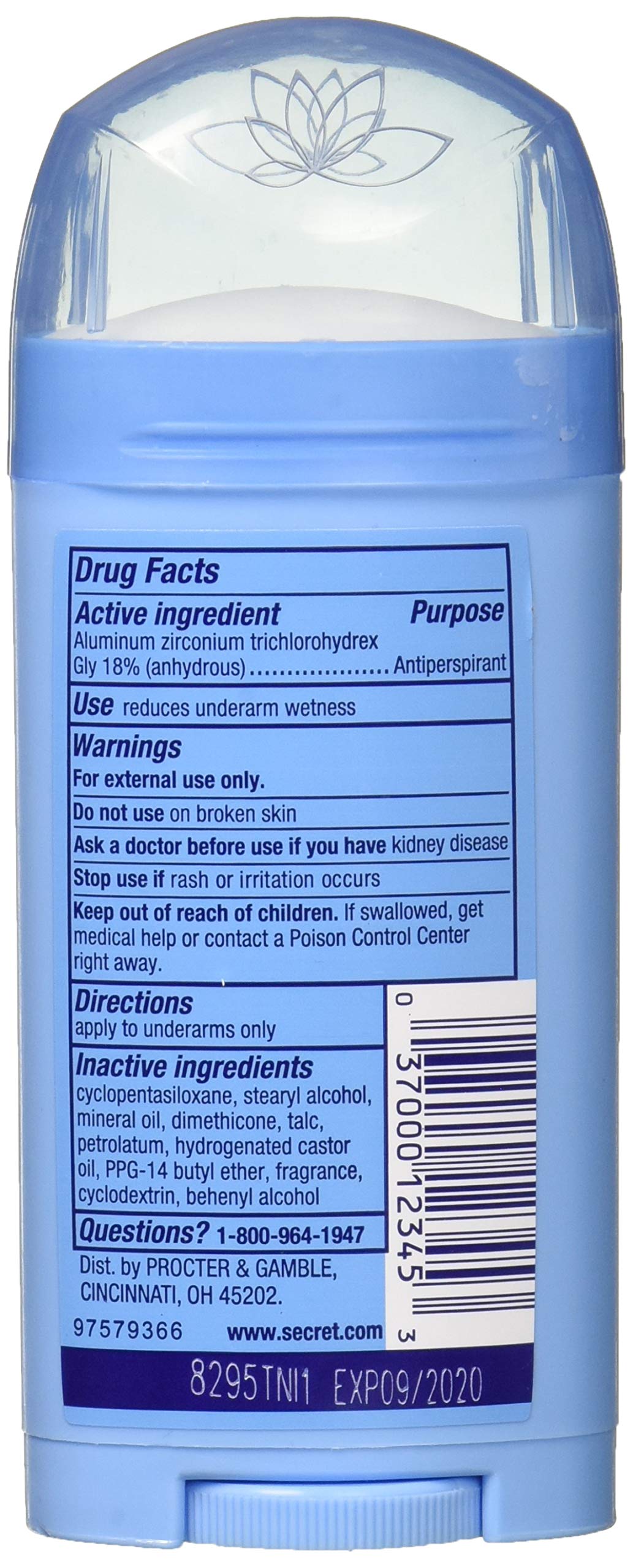Pack of 4: Secret Sld Inv Shr Frsh Size 2.6z Secret Solid Invisible Shower Fresh 2.6oz