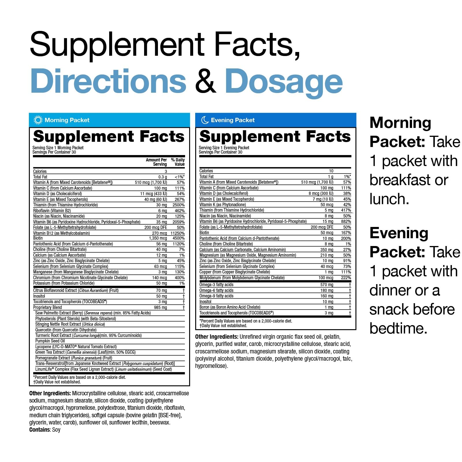 VitaMedica Men’s Multivitamin with Prostate Health Support | Vitamins, Minerals, Omega3s and Saw Palmetto | Box of 30 Easy Daily Packs | Supports Natural Energy and Sleep | Muscle, Joint Health