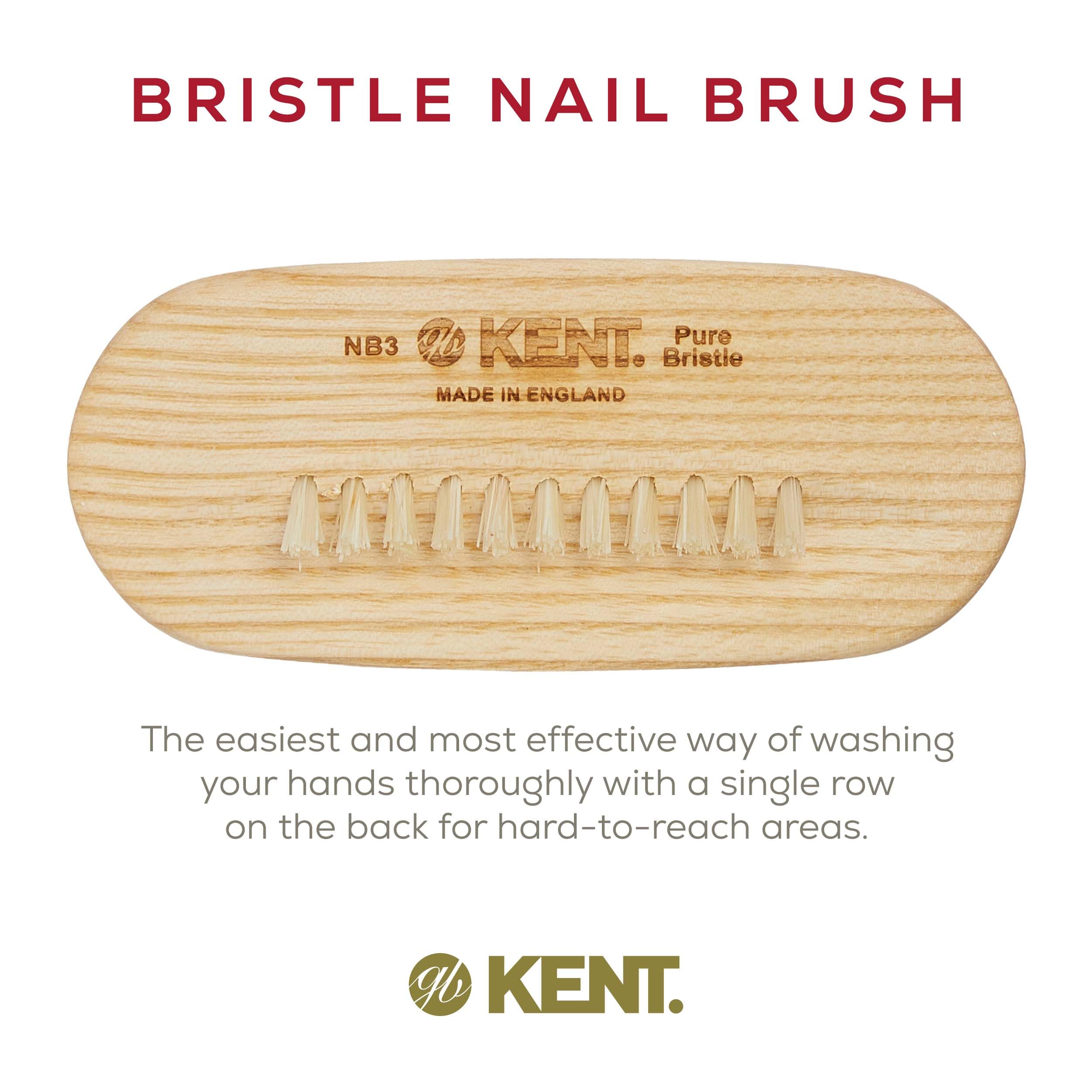 Kent Pure Beechwood and Pure Bristle Nail Brush, 98mm