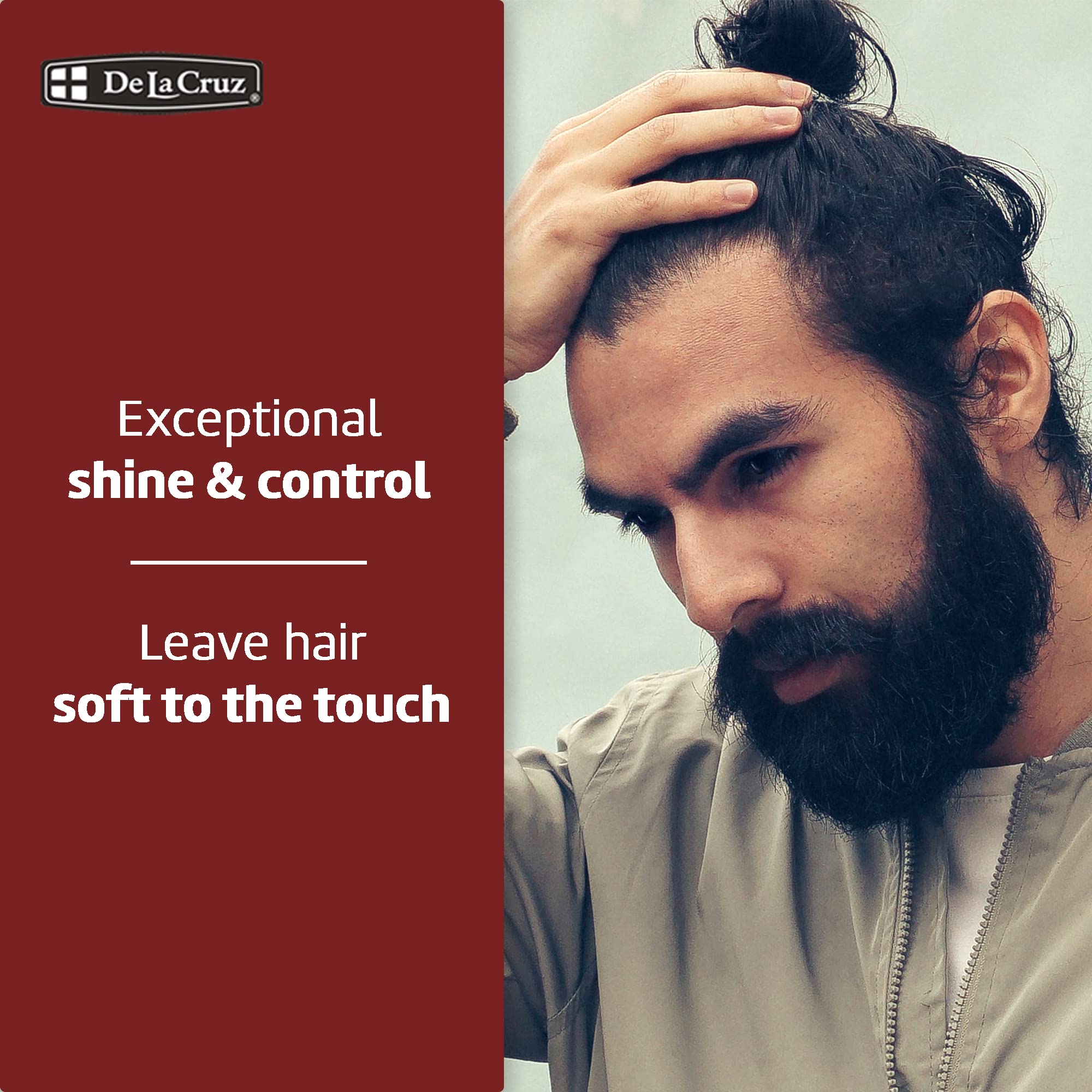 De La Cruz Oil of the Bear Beard Oil for Men - Grooming Brillantine for Hair, Mustache and Beard - Aceite del Oso