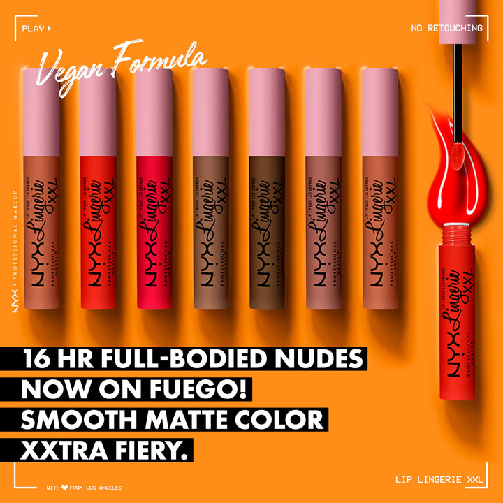 NYX PROFESSIONAL MAKEUP Lip Lingerie XXL Matte Liquid Lipstick - Goin Desnuda (Chocolate Brown)