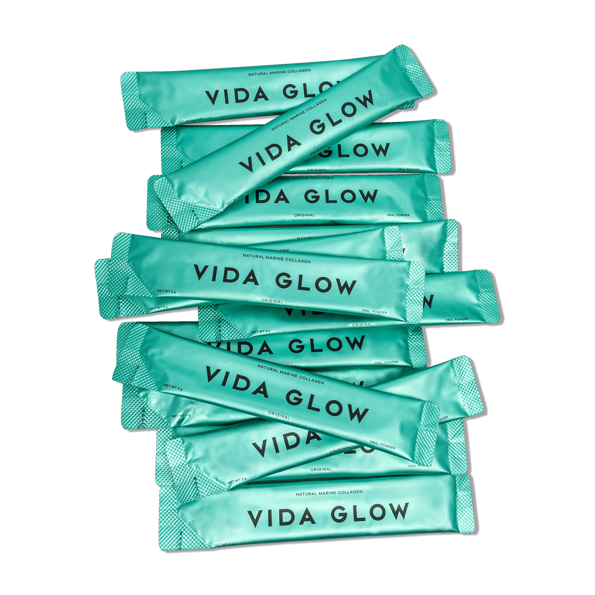 Vida Glow Marine Collagen Powder - Anti Aging Supplement with Collagen Peptides, Promotes Glowing Skin, Strong Nails, Healthy Hair | 30 Servings, Original Flavor