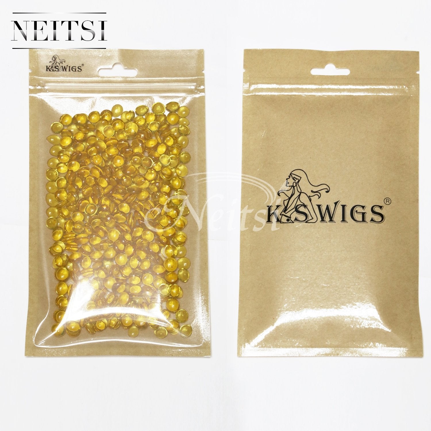 Neitsi 400 PCS Hair Extension Fusion Keratin Glue Tips Rebond Granules Beads