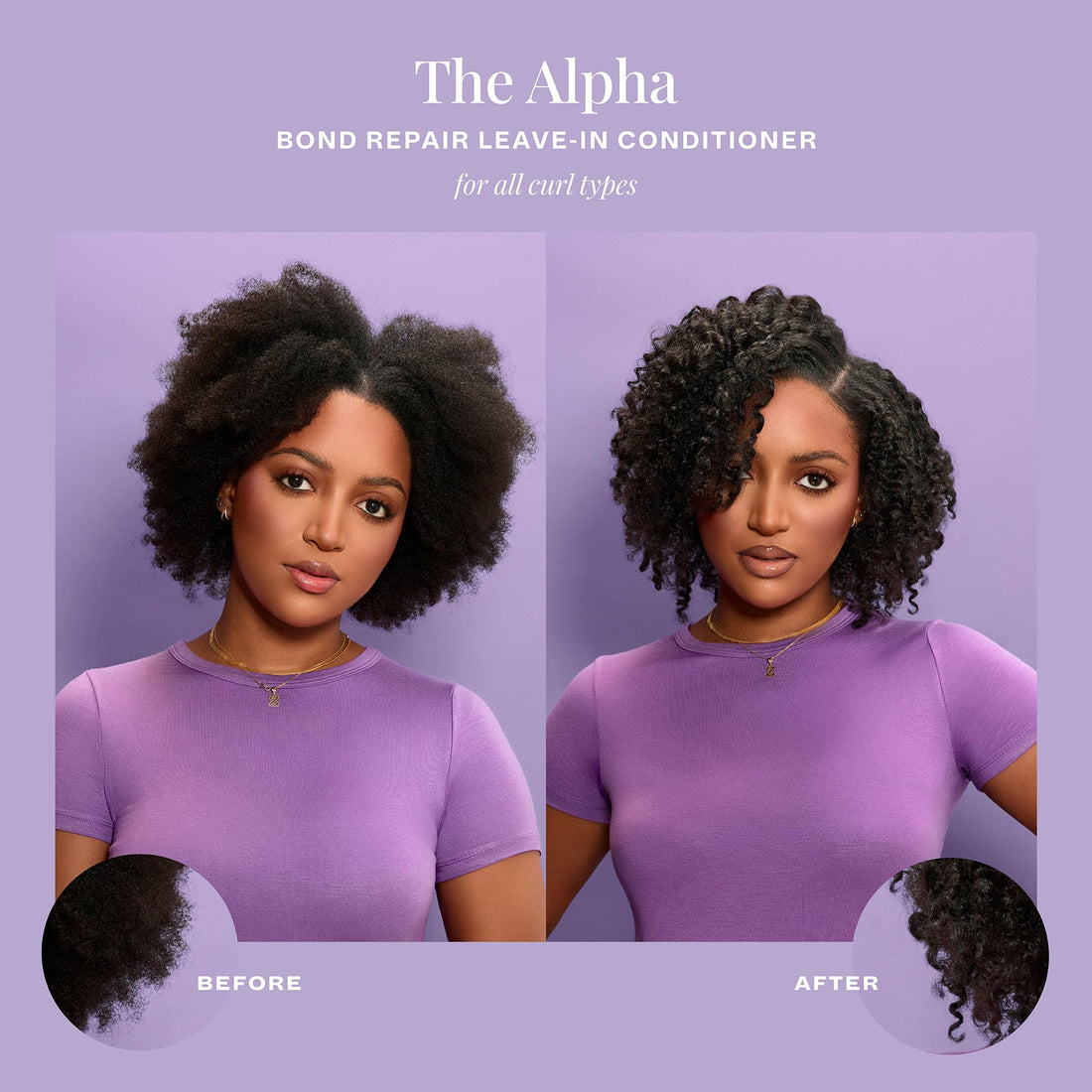The Alpha Recoil & Curl Bond Repair Leave In Conditioner, 6 oz, Leave-In Cream for Coily, Curly, Wavy Hair, Repairs, Strengthens & Moisturizes with Vitamins & Amino Acids