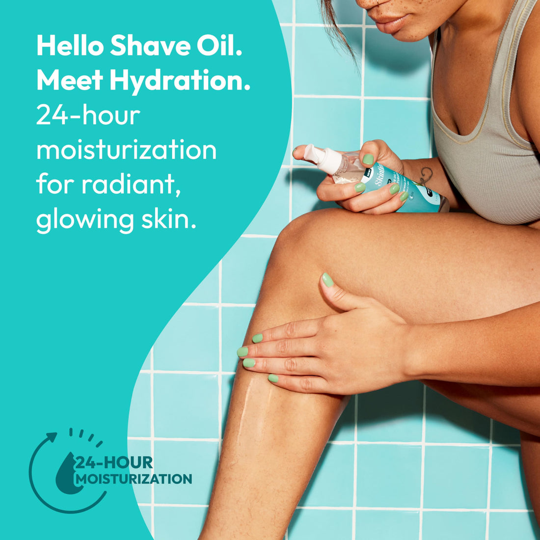 Skintimate 2-in-1 Shave Oil & Moisturizer, Fragrance Free, 7.3oz | Shaving Oil, After Shave for Women Bikini Area Moisturizer with Vitamin E and Aloe, Shaving Cream Alternative, 7.3 fl oz