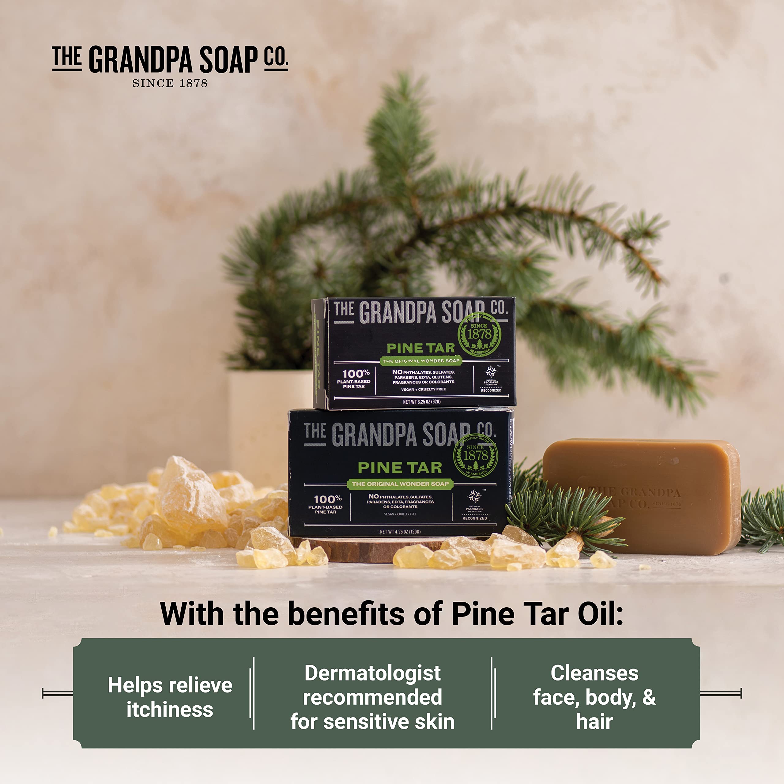 Grandpa's Pine Tar Soap (Pack Of 3)