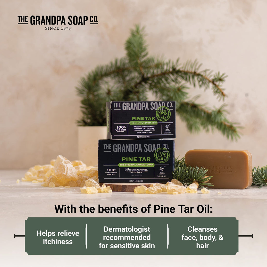 Grandpa's Pine Tar Soap (Pack Of 3)
