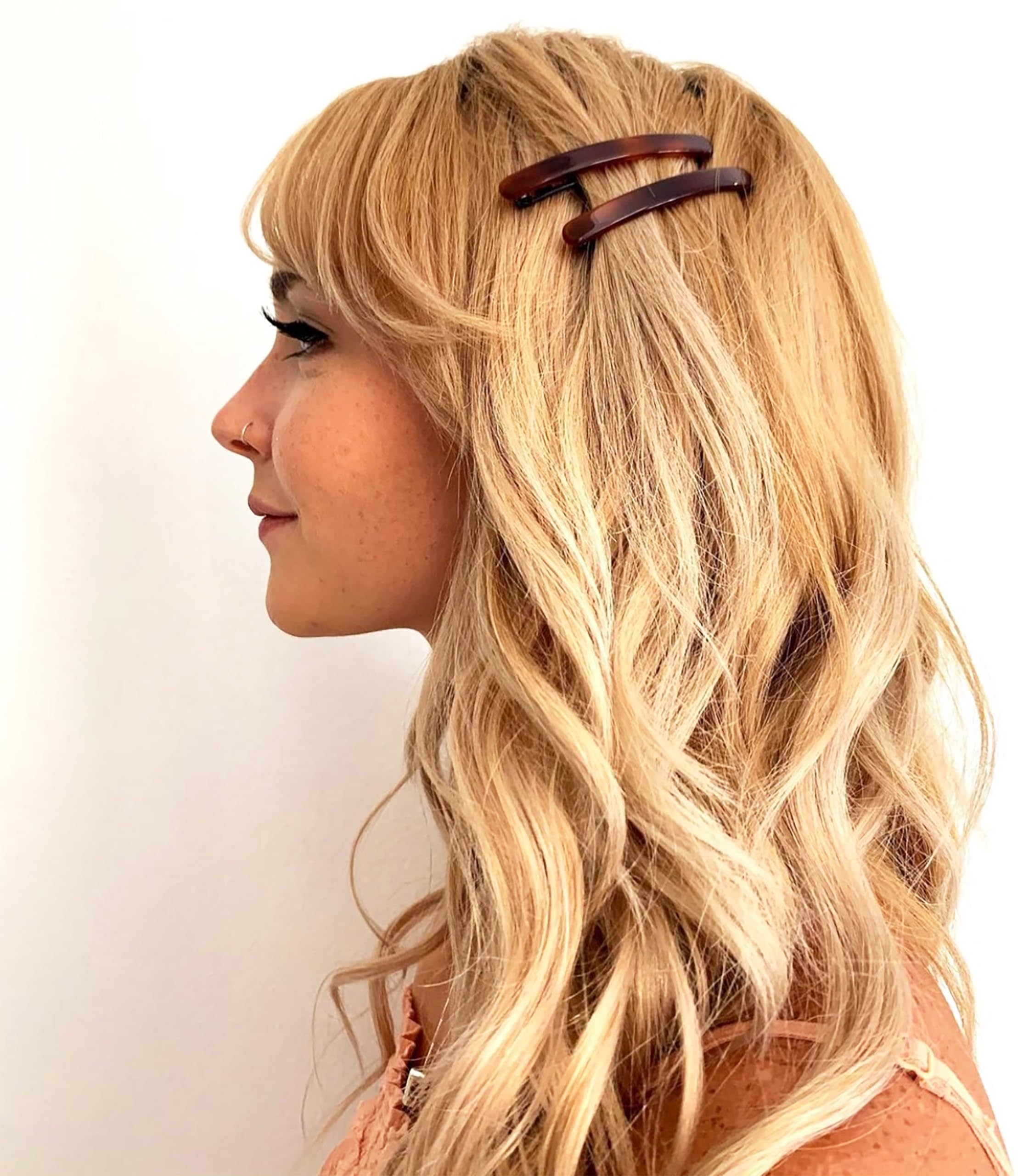 Camila Paris CP2250/2 French Hair Slides Clips for Women, Handmade, Girls Side Slide-in Barrette Clip, Hair Accessories for Women. Strong Hold No Slip Grip Fashion Durable and Styling, Made in France