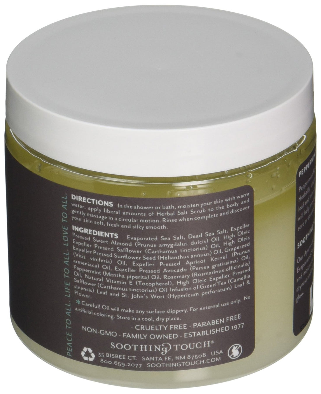 Soothing Touch Herbal Salt Scrub, Peppermint Rosemary - 20 Oz